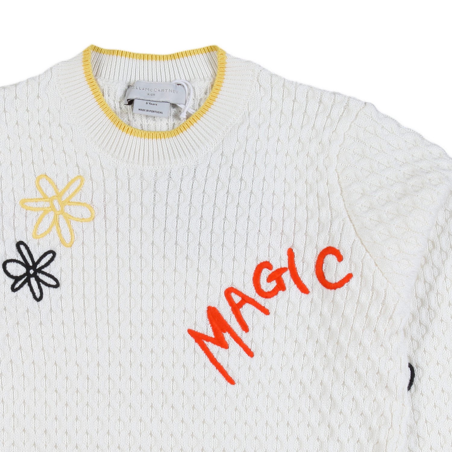 Pullover panna con ricami multicolor bambina - annameglio.com abbigliamento moda