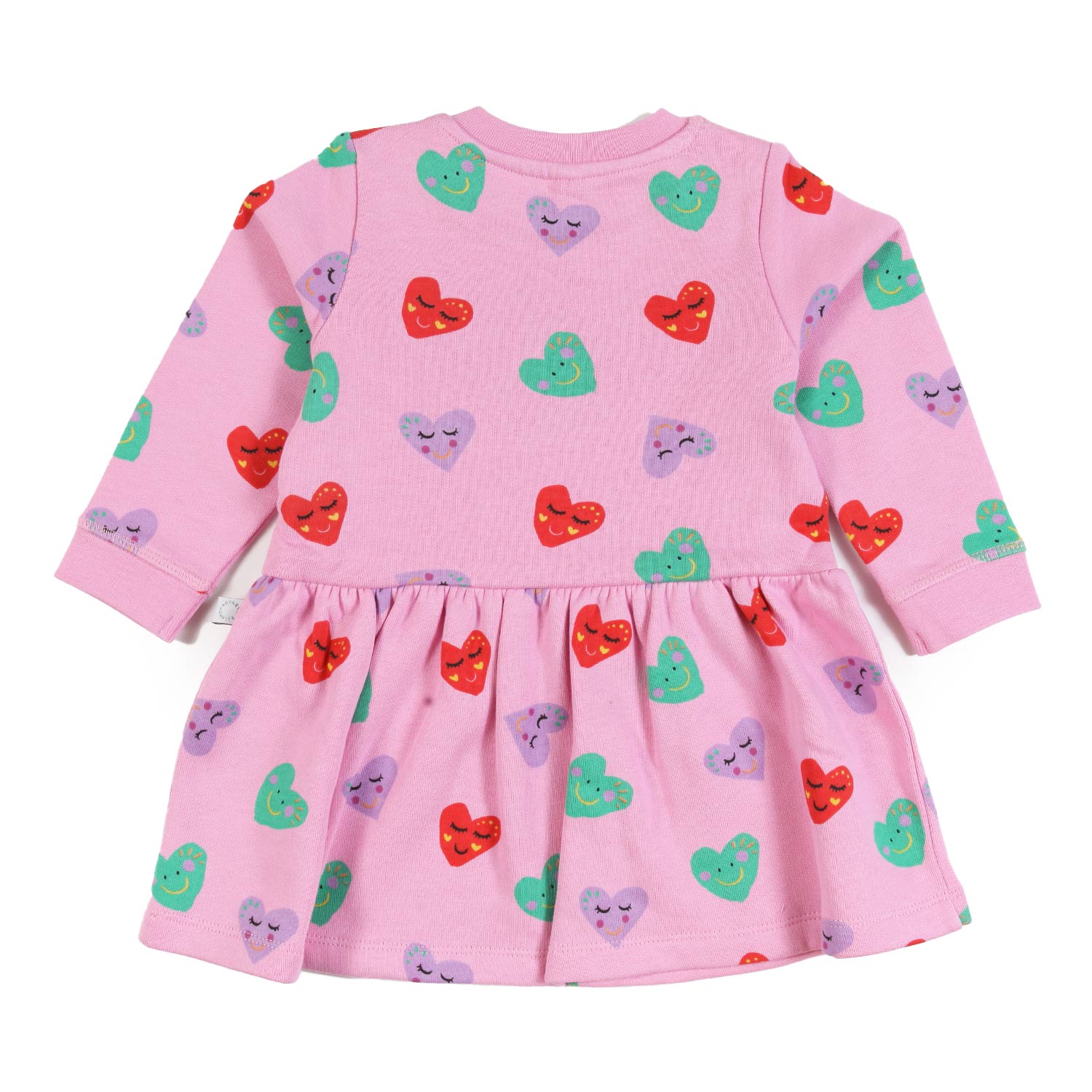 Abito in felpa rosa con cuori multicolor bimba - annameglio.com abbigliamento moda