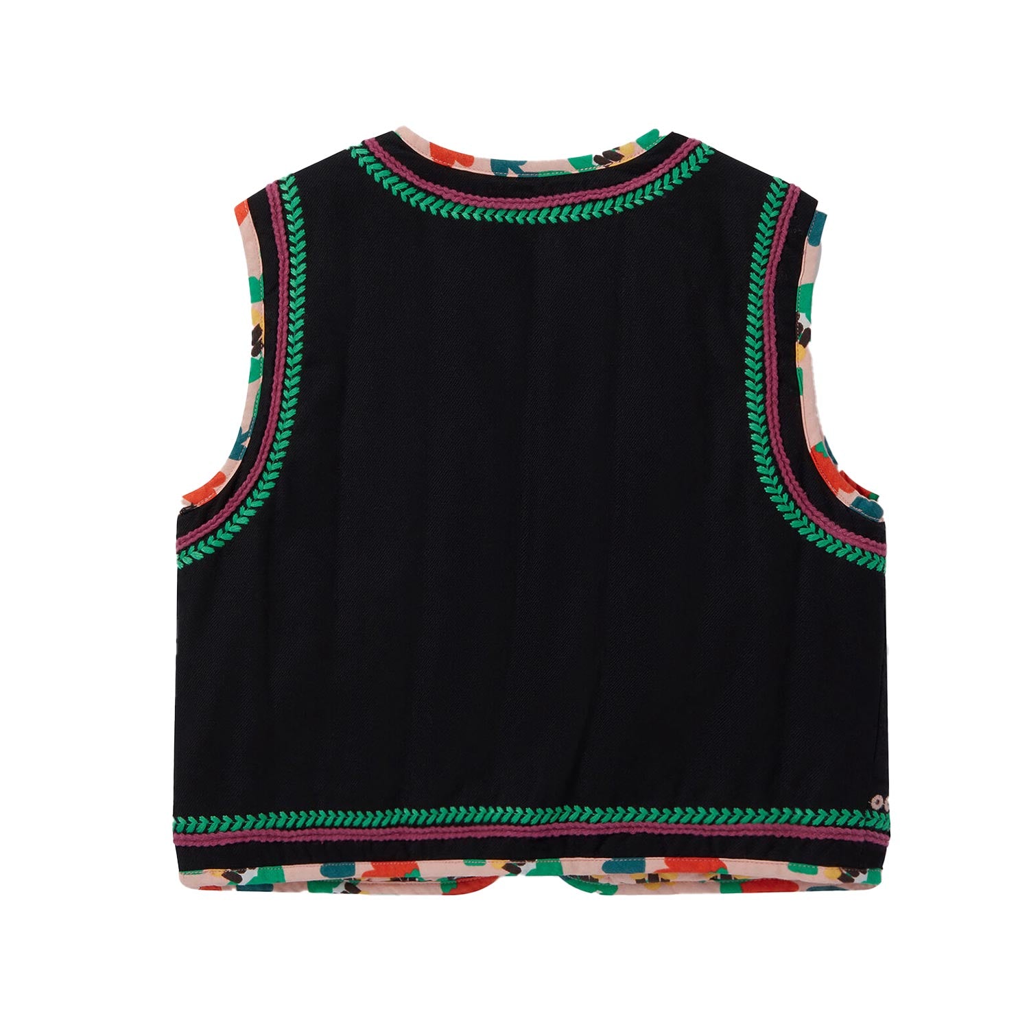 Gilet Stella nero con ricami multicolor Bambina - annameglio.com abbigliamento moda
