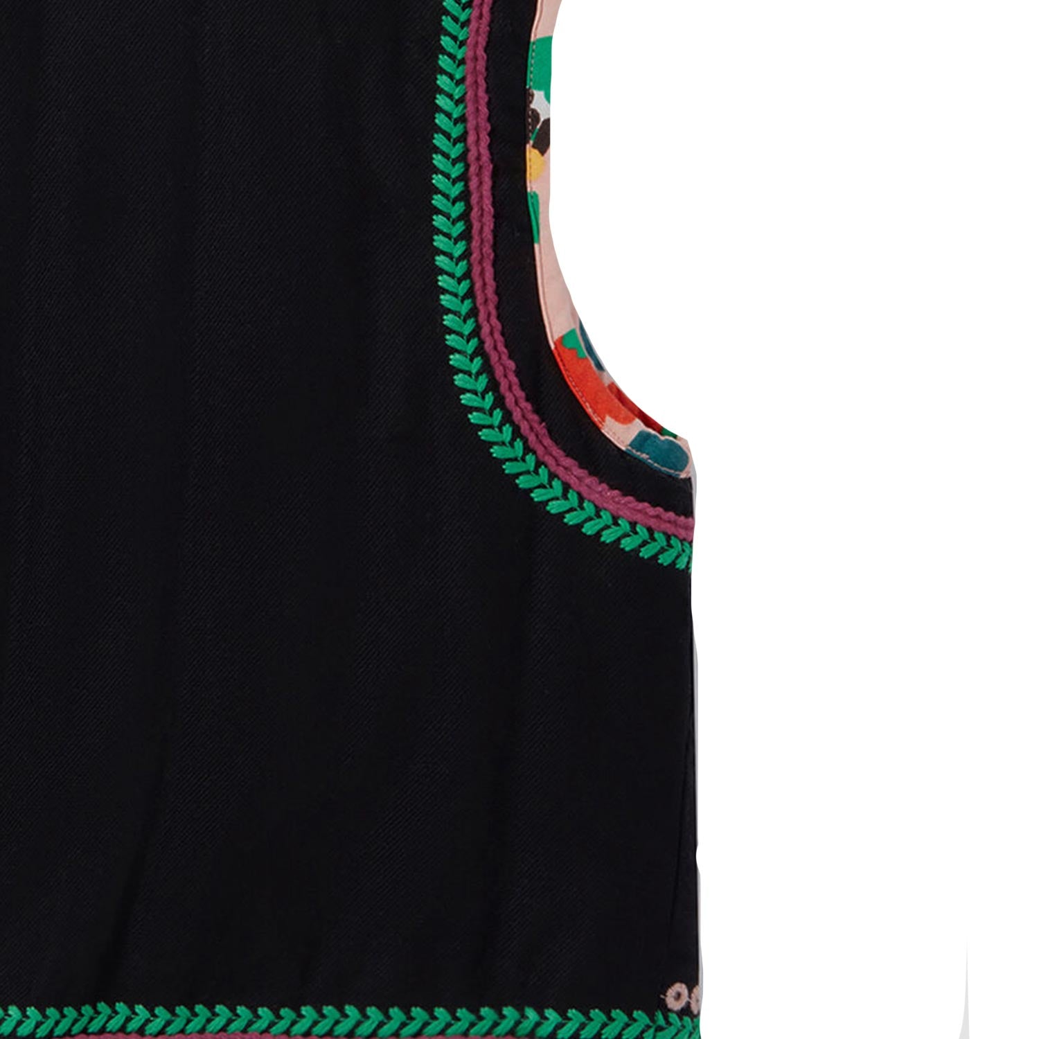 Gilet Stella nero con ricami multicolor Bambina - annameglio.com abbigliamento moda