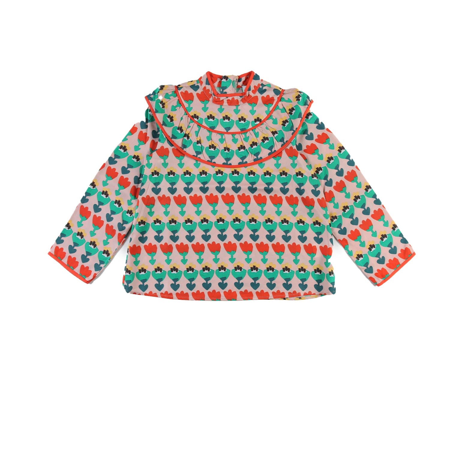 Blusa Stella rosa con fiori multicolor Bambina - annameglio.com abbigliamento moda
