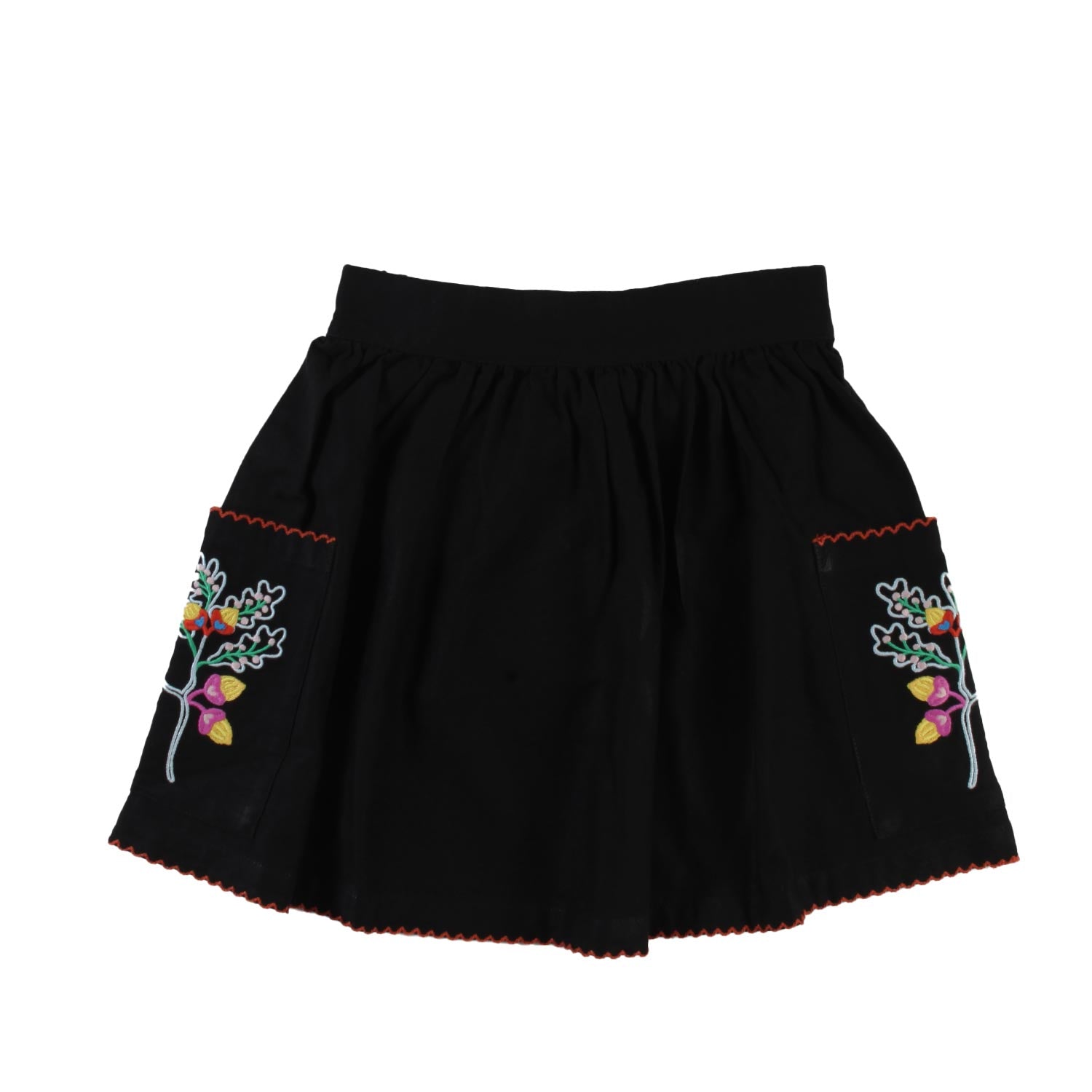 Gonna Stella nera con ricami multicolor Bambina - annameglio.com abbigliamento moda