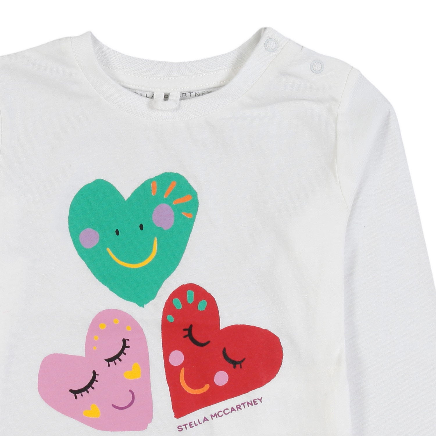 T-shirt lunga bianca con cuori multicolor bimba - annameglio.com abbigliamento moda