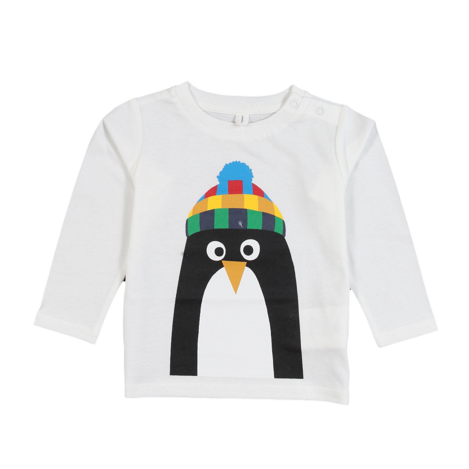 T-shirt lunga baby bianca con stampa pinguino - annameglio.com abbigliamento moda