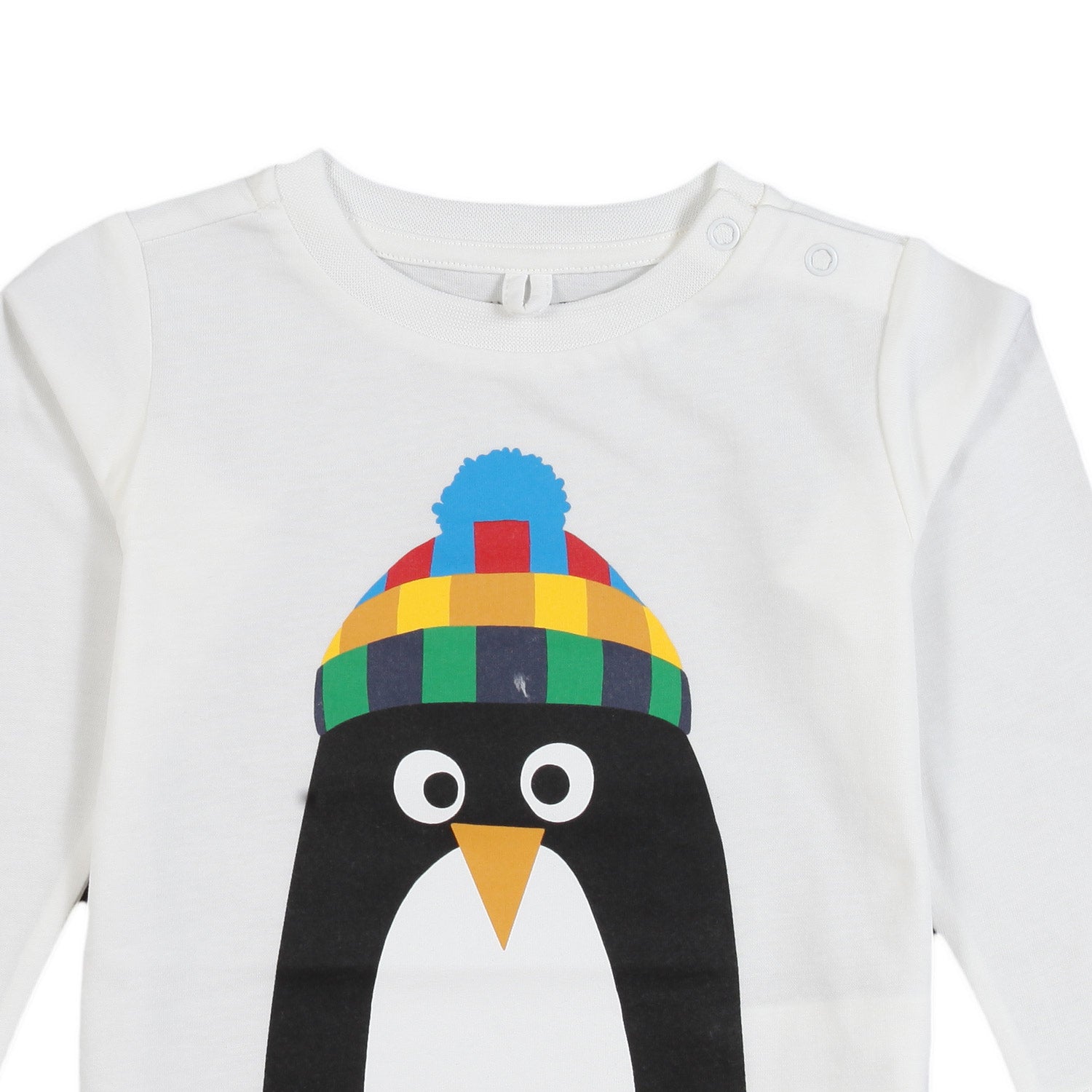 T-shirt lunga baby bianca con stampa pinguino - annameglio.com abbigliamento moda
