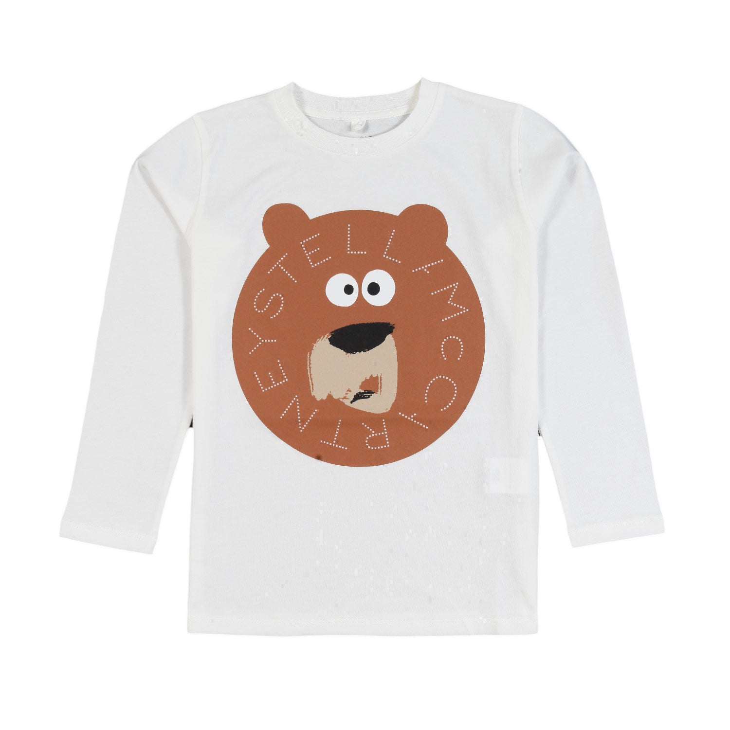T-shirt lunga unisex bianca con orso marrone - annameglio.com abbigliamento moda