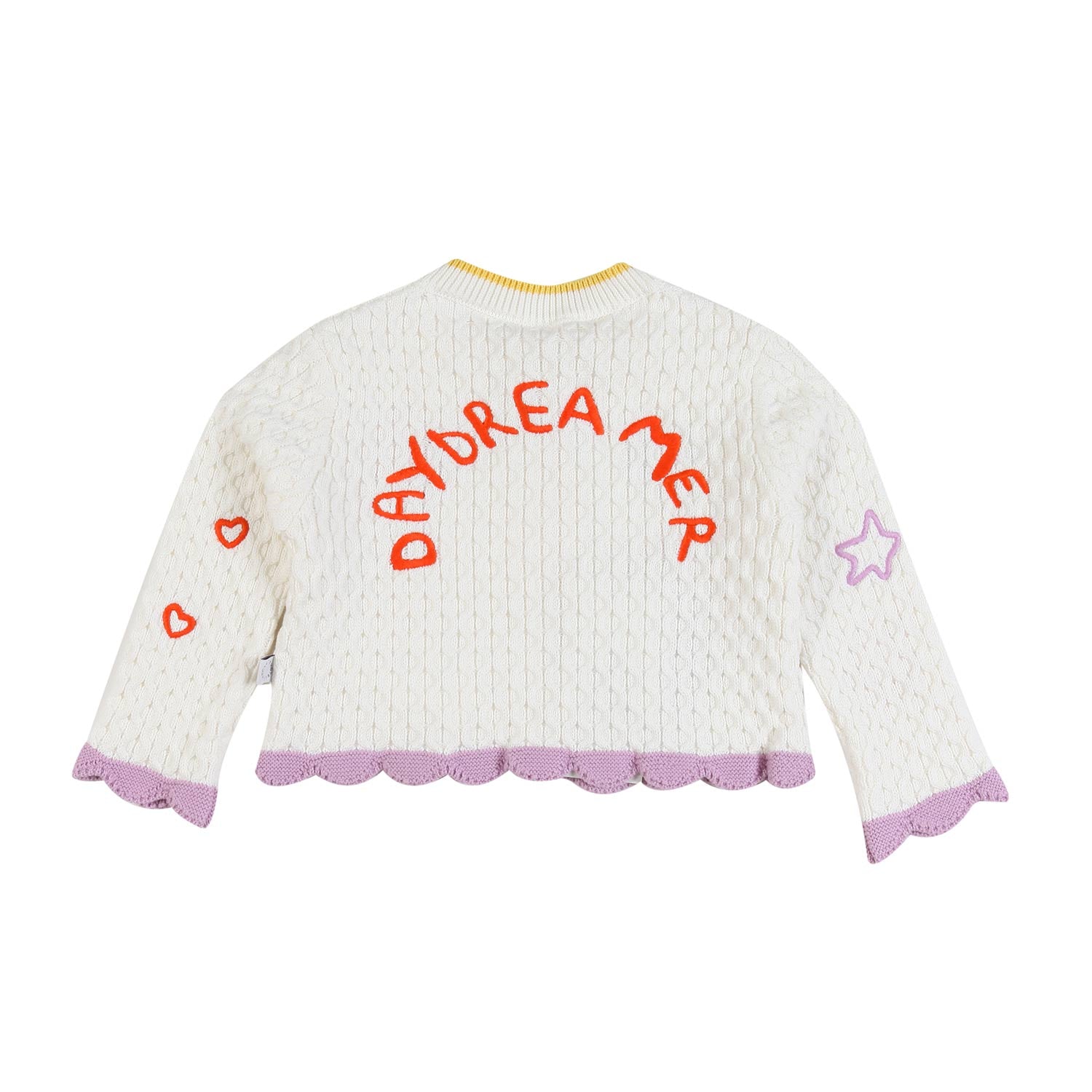 Cardigan panna con ricami multicolor bimba - annameglio.com abbigliamento moda