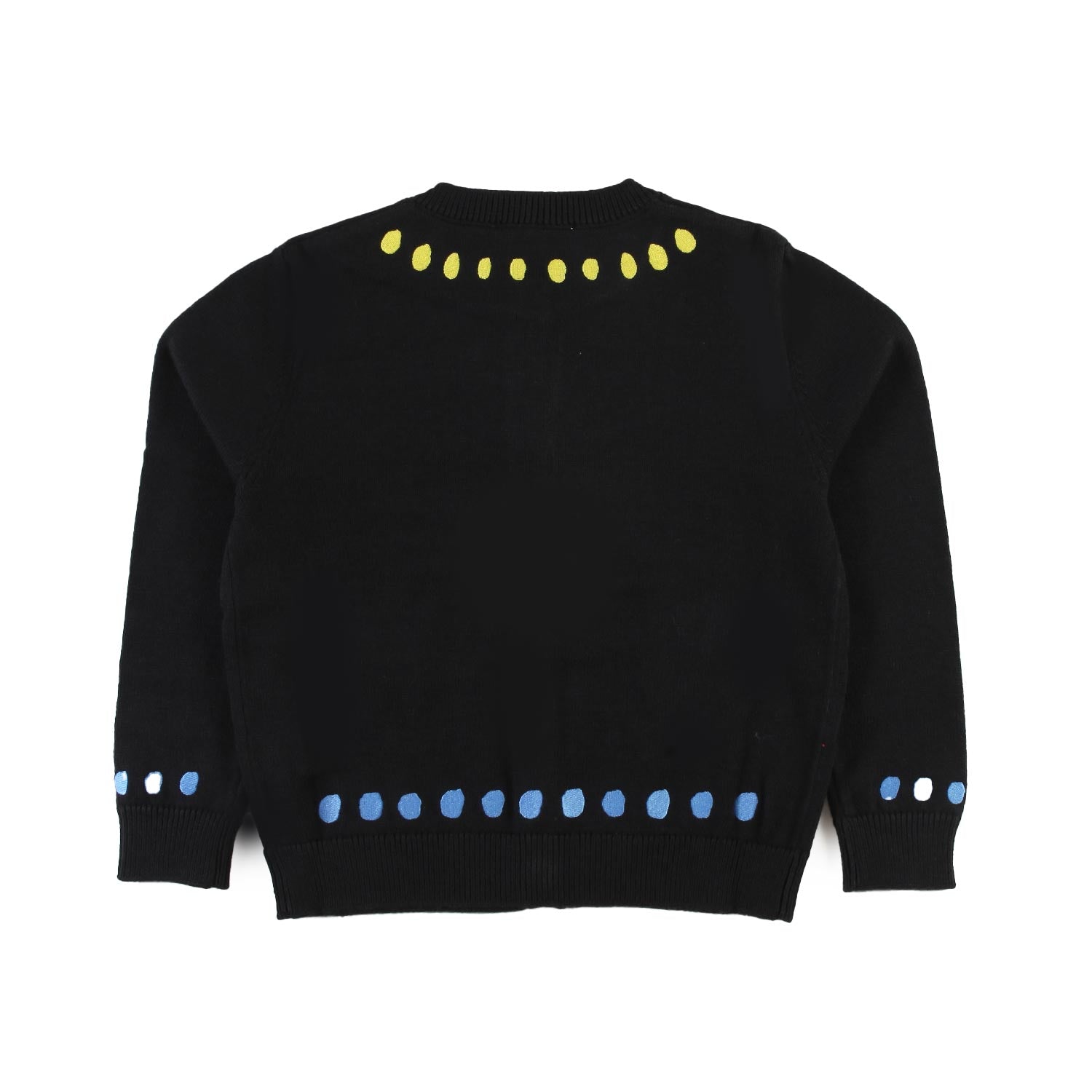 Cardigan Stella nero con ricami multicolor Bambina - annameglio.com abbigliamento moda