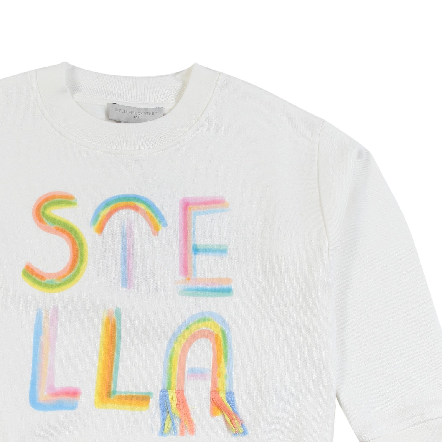 Felpa panna con logo arcobaleno Bambina - annameglio.com abbigliamento moda
