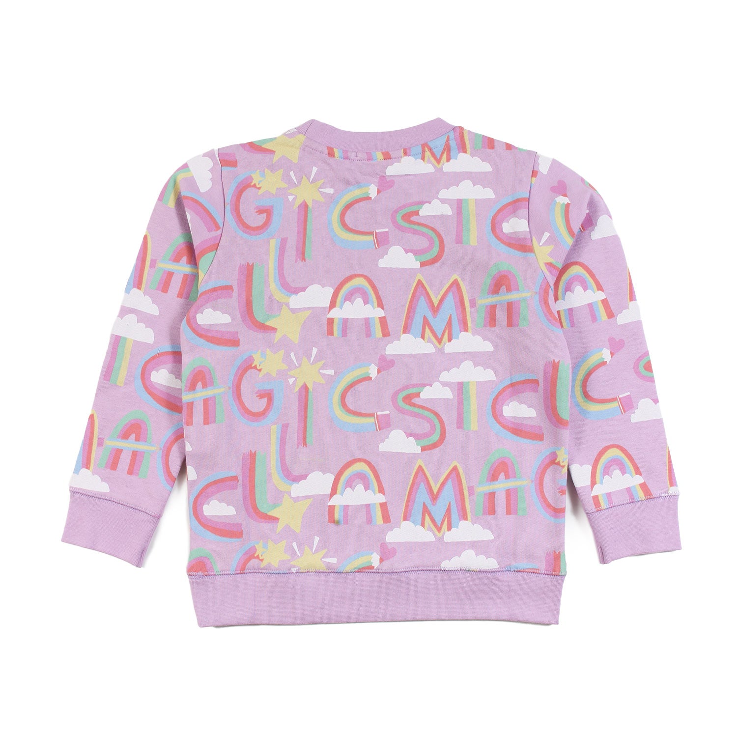 Felpa rosa glicine con loghi arcobaleno Bambina - annameglio.com abbigliamento moda