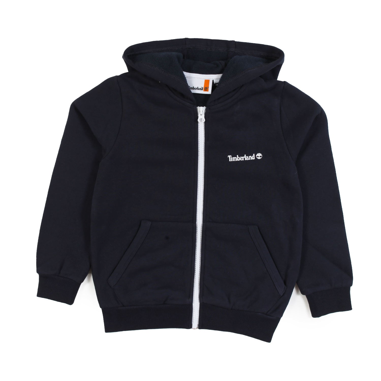 FELPA HOODIE BLU NAVY CON LOGHI TIMBERLAND BIANCHI - annameglio.com abbigliamento moda