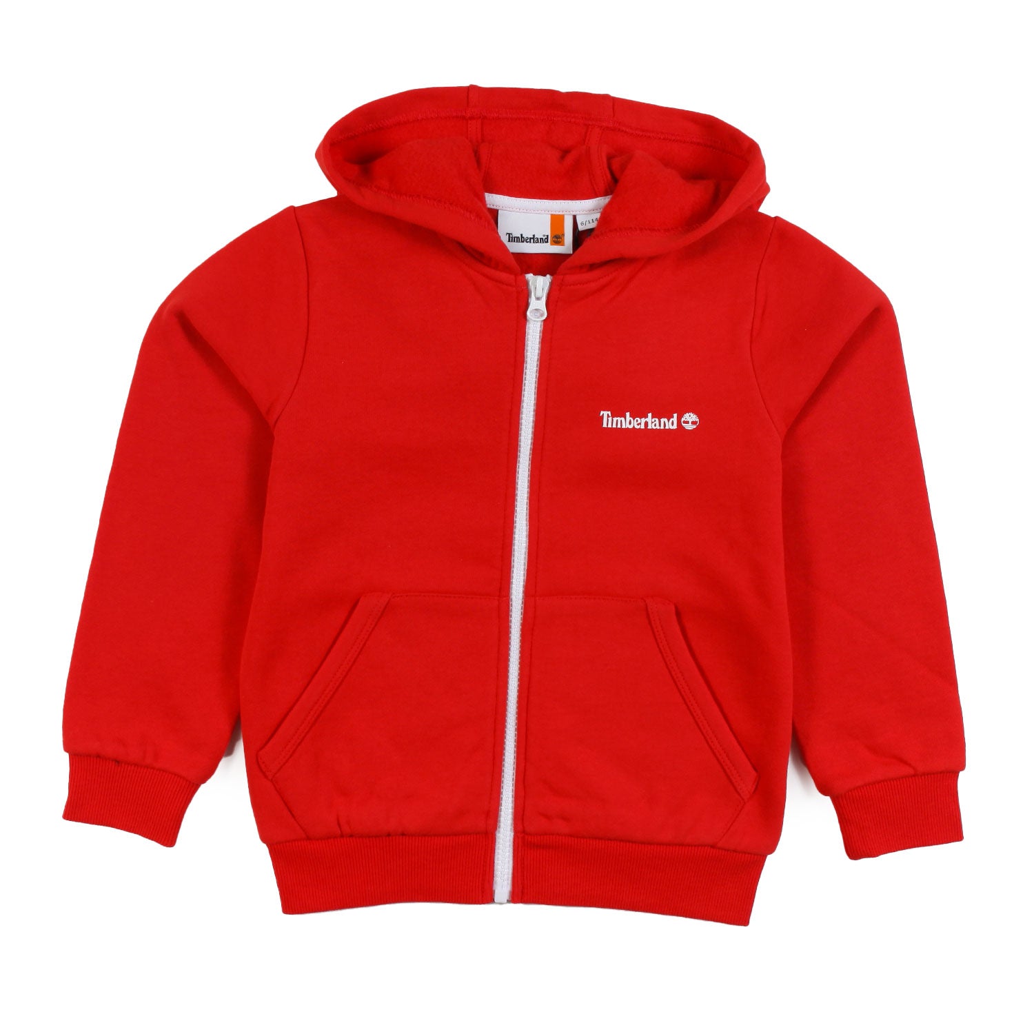 Felpa hoodie rossa con loghi Timberland bianchi - annameglio.com abbigliamento moda
