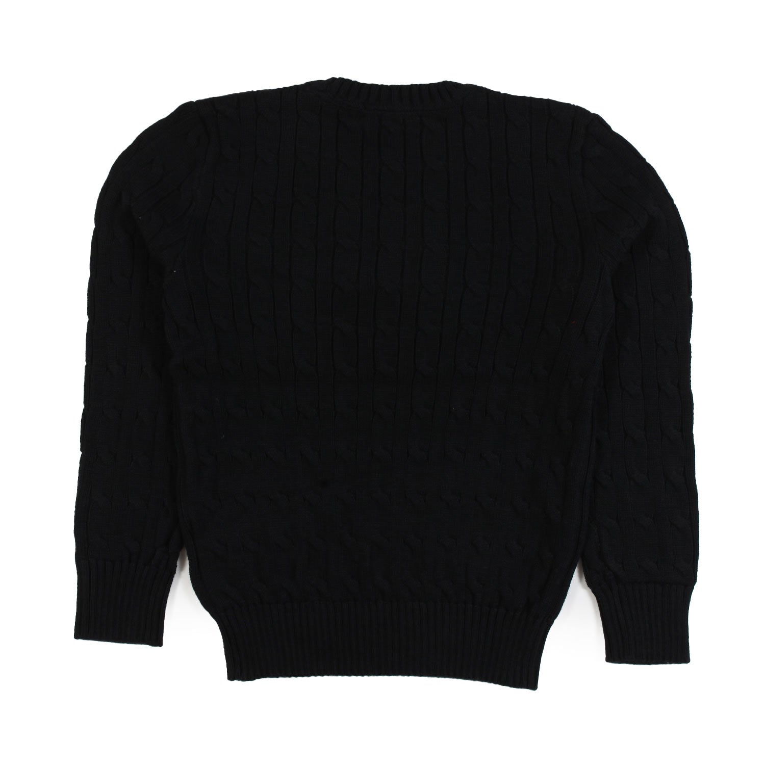 Pullover RL nero a trecce con Pony rosso - annameglio.com abbigliamento moda