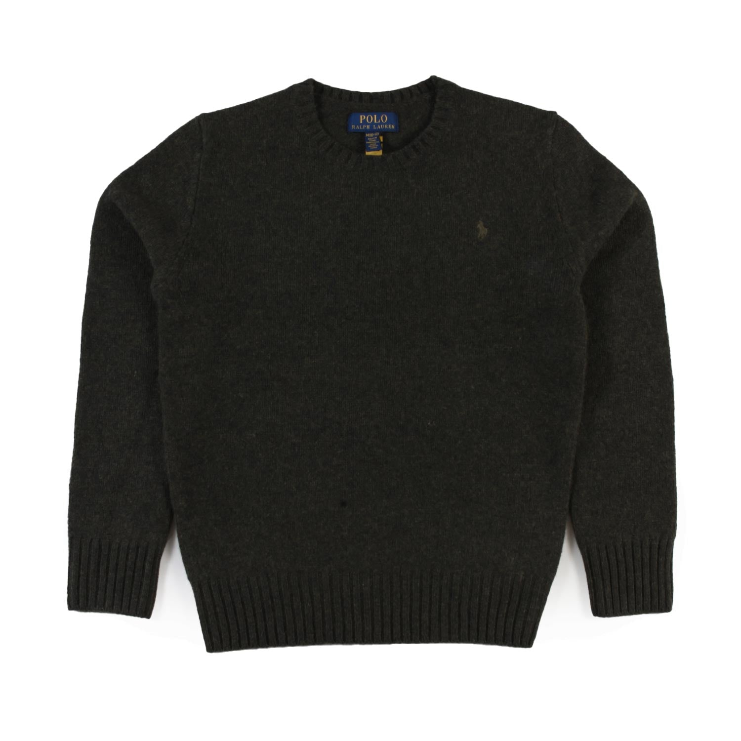 Maglione verde oliva melange con Pony RL in tono - annameglio.com abbigliamento moda