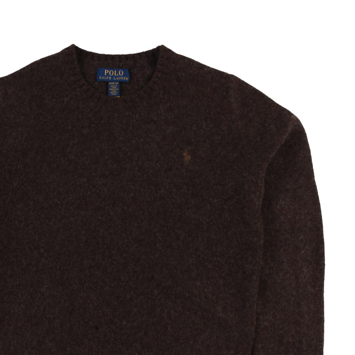 Maglione marrone melange con Pony RL nocciola - annameglio.com abbigliamento moda