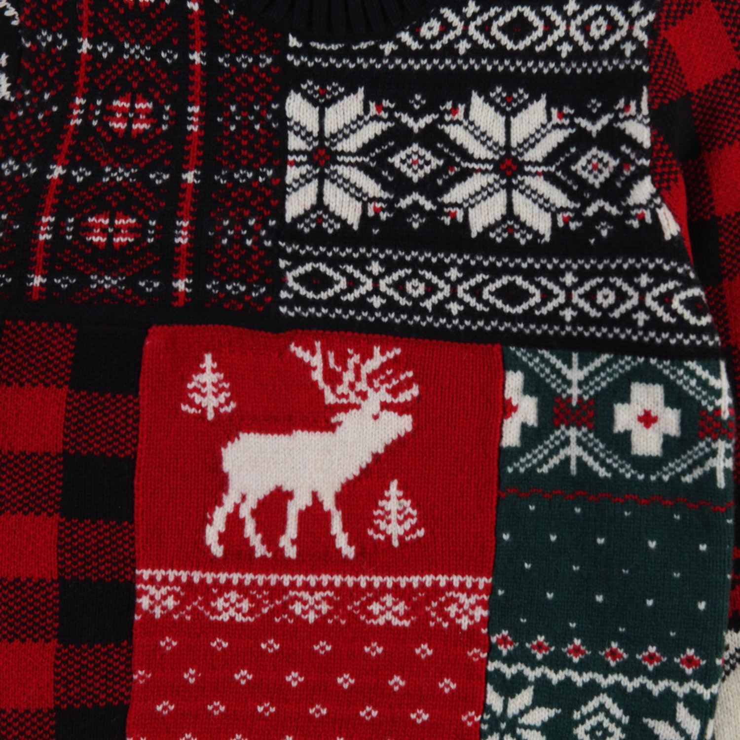 Maglione Fair Isle rosso e multicolor - annameglio.com abbigliamento moda