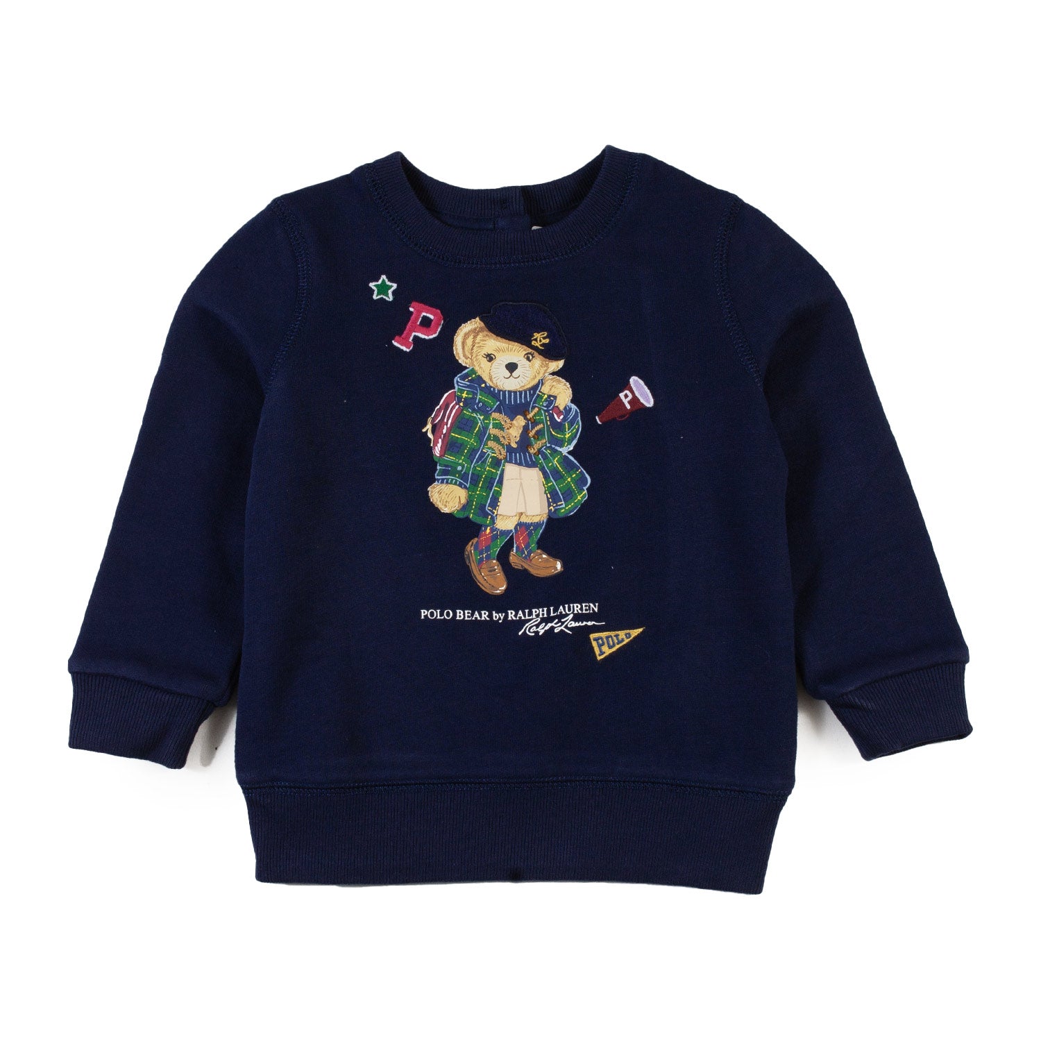 Felpa RL blu con Orsacchiotto tartan Bambina - annameglio.com abbigliamento moda