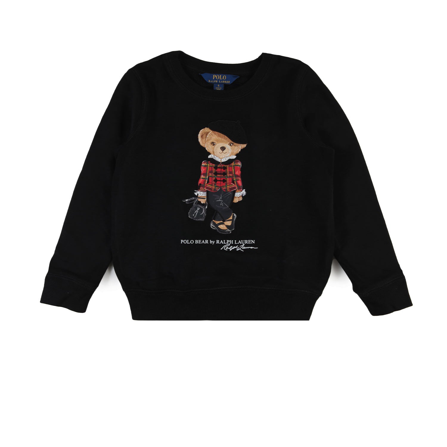 Felpa RL nera con Polo Bear Bambina e Ragazza - annameglio.com abbigliamento moda