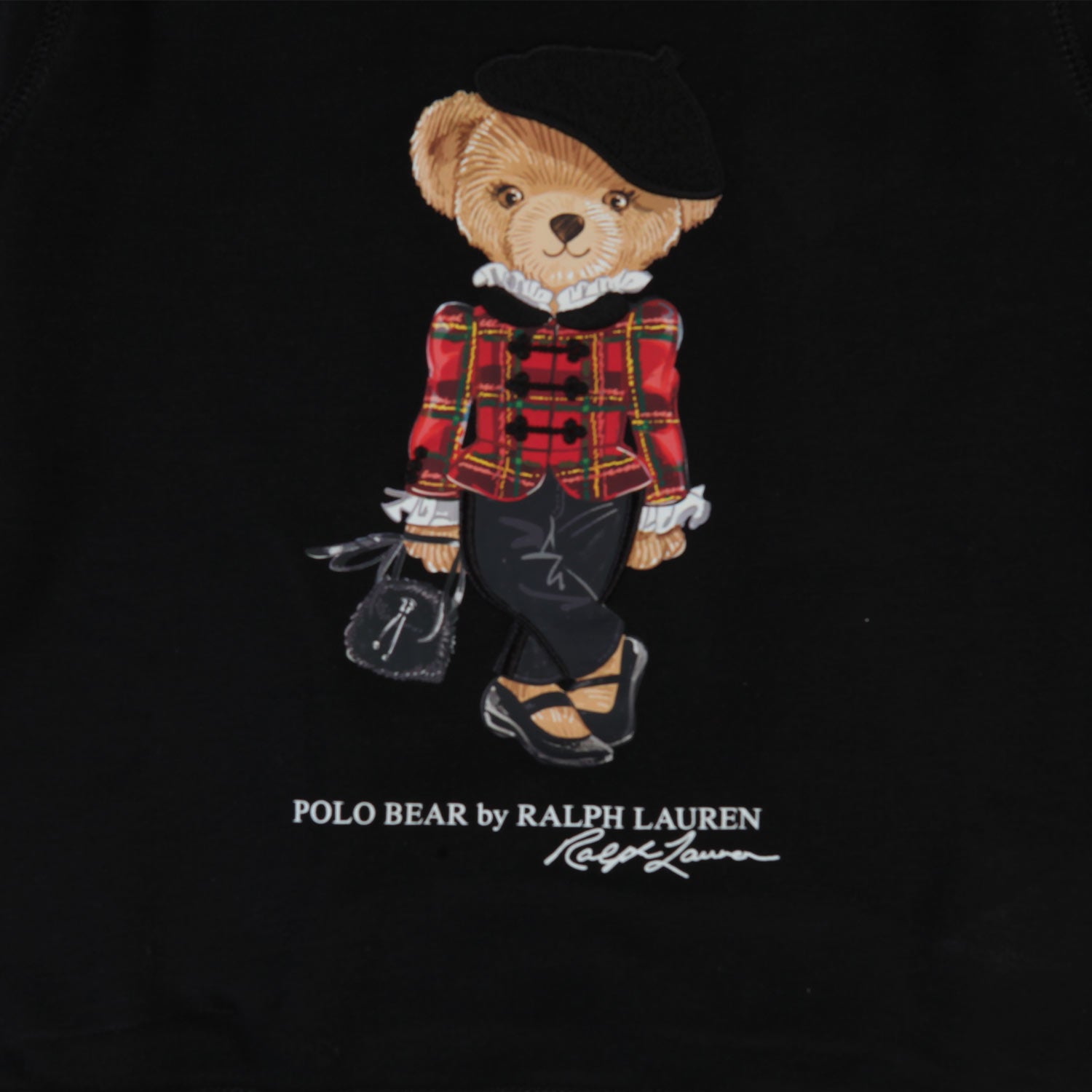 Felpa RL nera con Polo Bear Bambina e Ragazza - annameglio.com abbigliamento moda