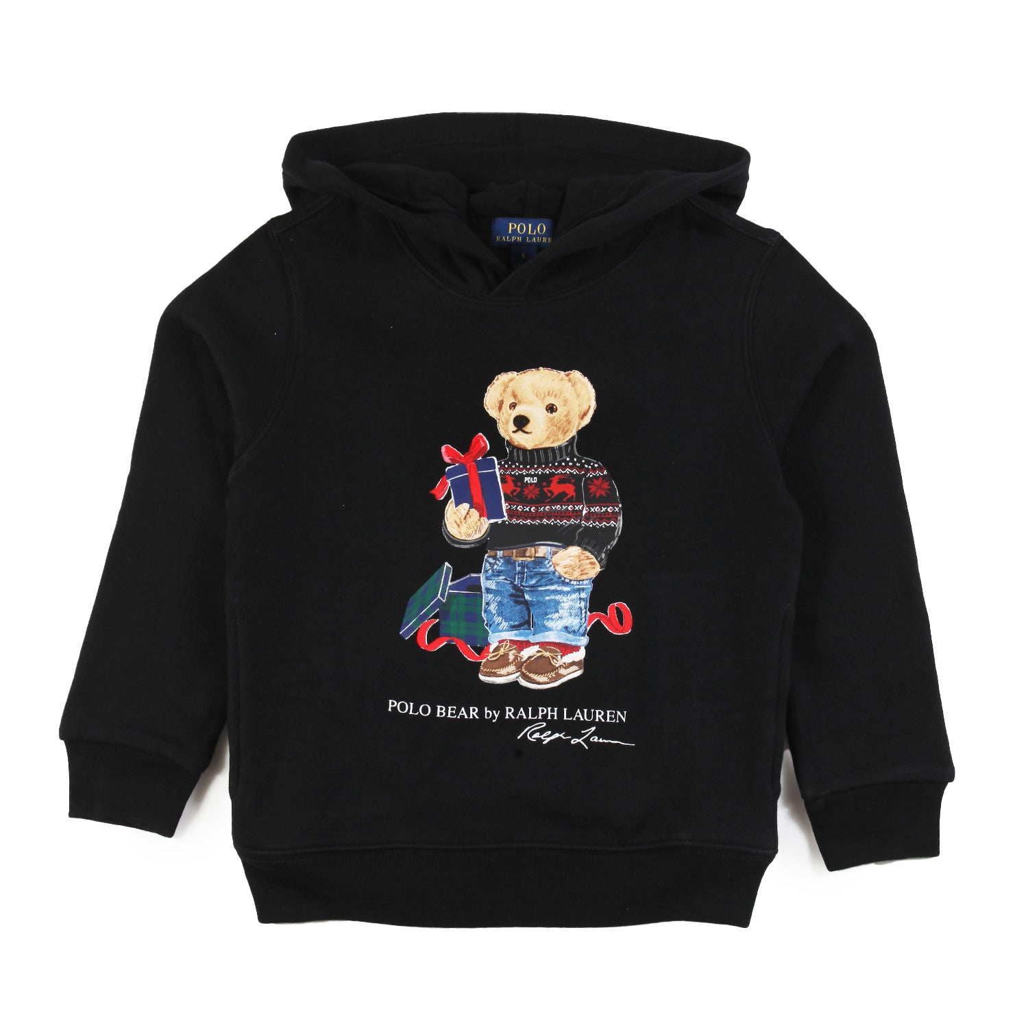 Felpa Polo Bear Gift unisex nera con cappuccio - annameglio.com abbigliamento moda