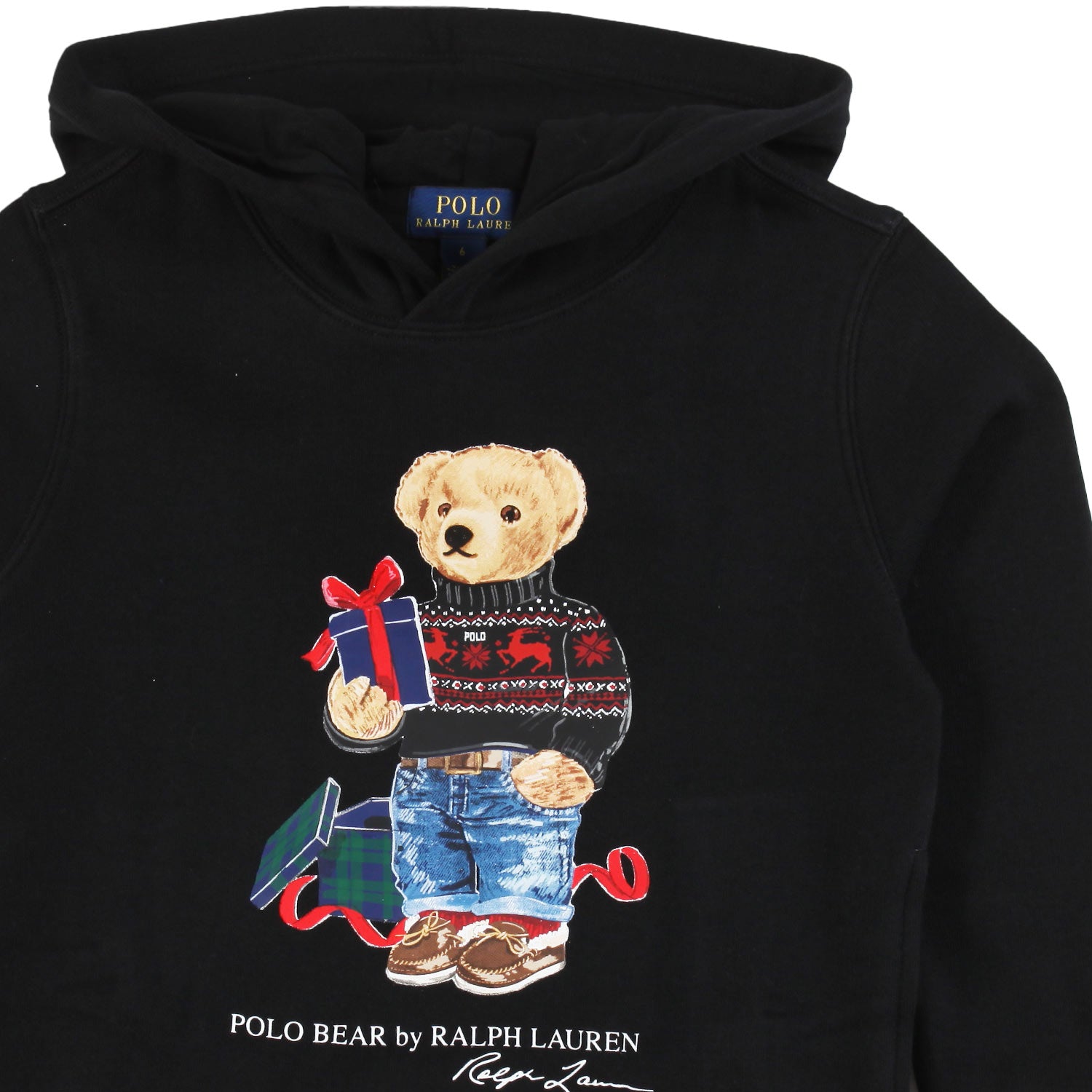 Felpa Polo Bear Gift unisex nera con cappuccio - annameglio.com abbigliamento moda