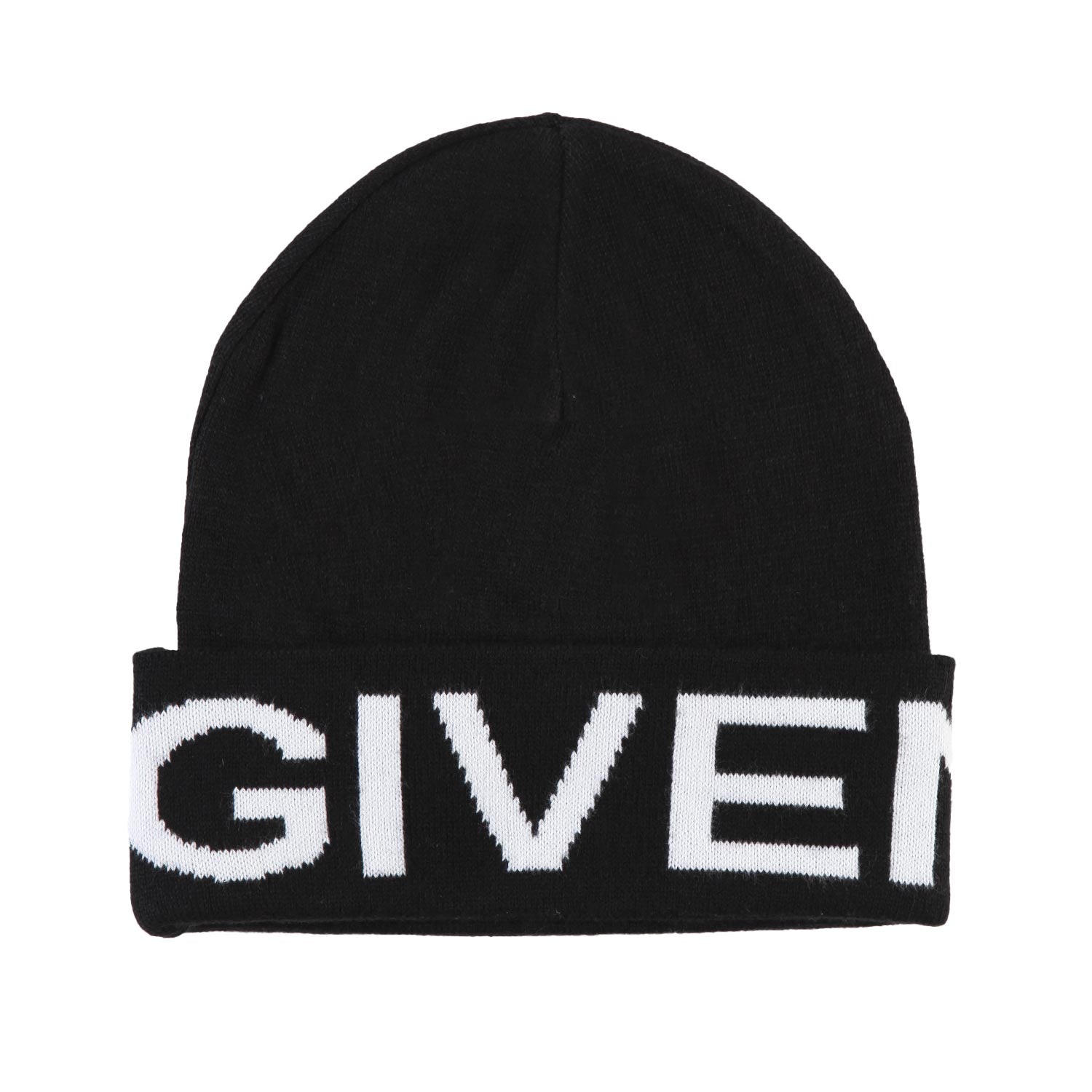 Berretto Givenchy nero con maxi logo bianco - annameglio.com abbigliamento moda