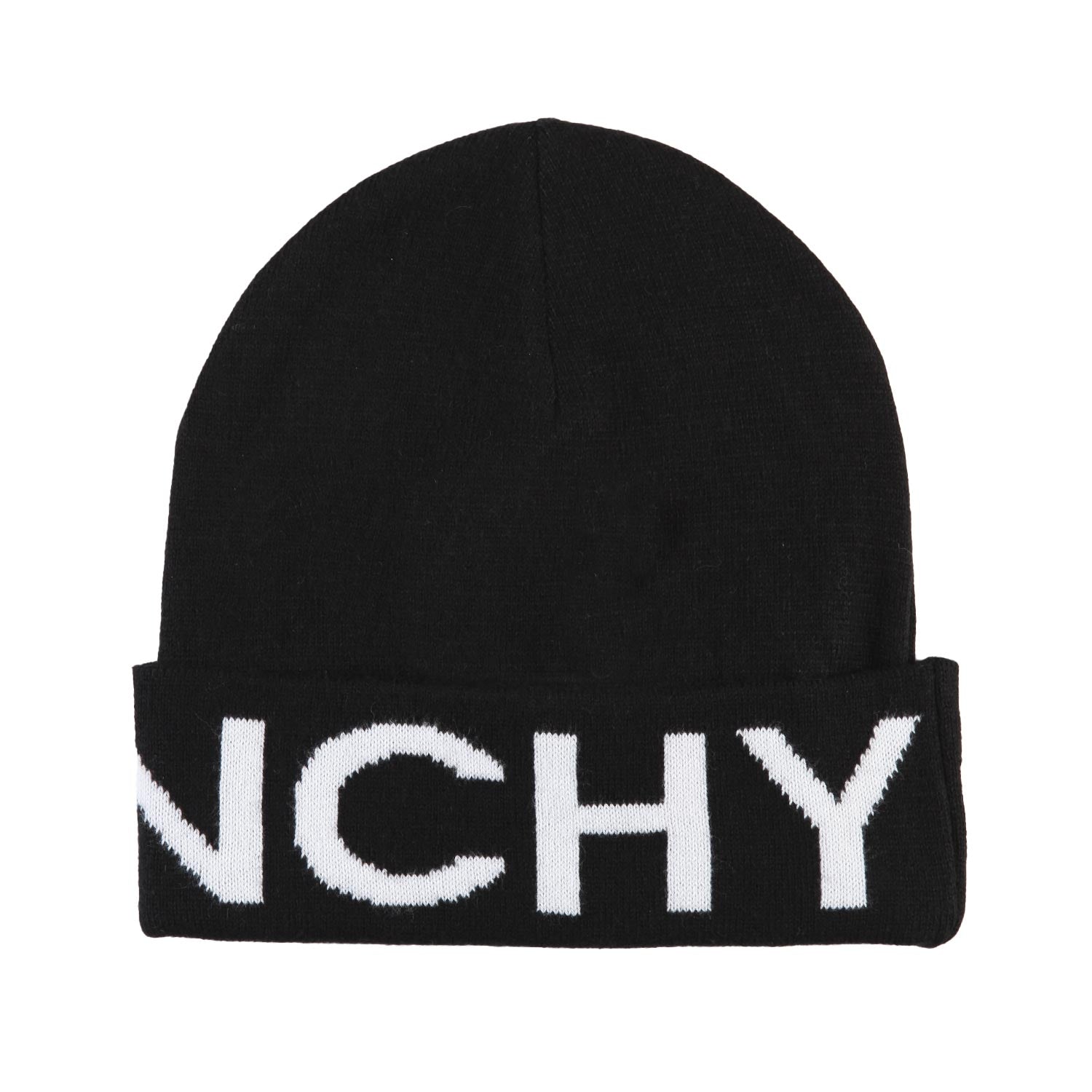 Berretto Givenchy nero con maxi logo bianco - annameglio.com abbigliamento moda