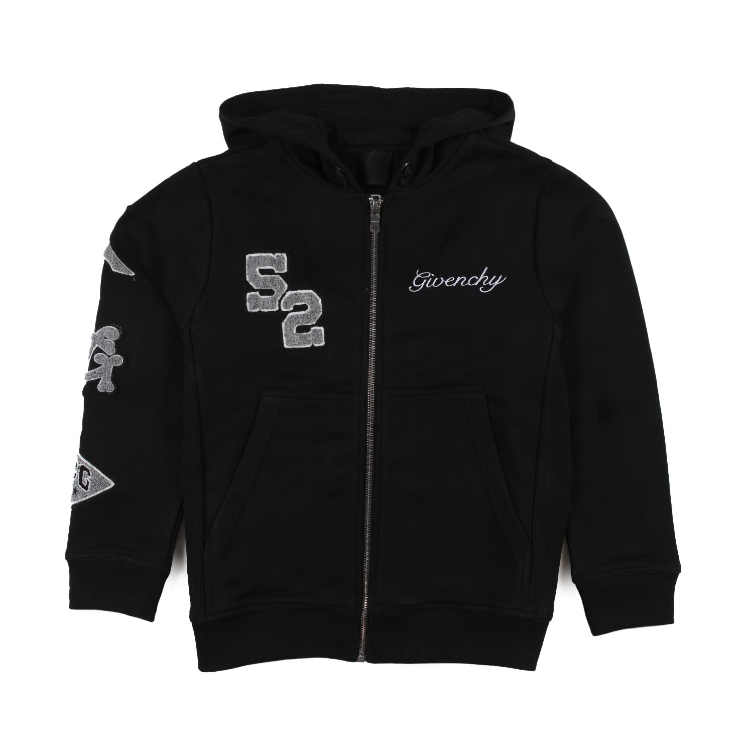 Felpa hoodie Givenchy nera con patch varsity - annameglio.com abbigliamento moda