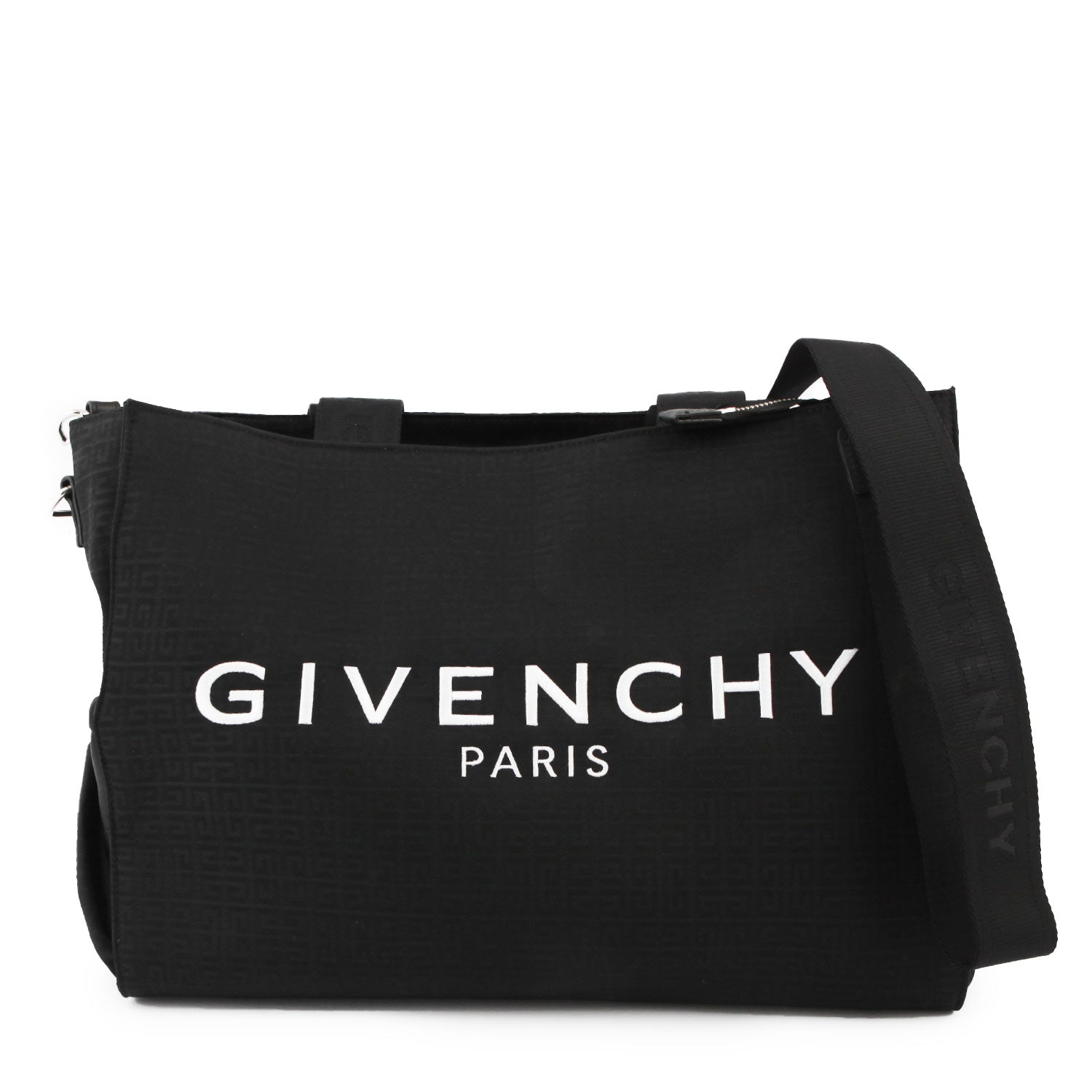 Borsa fasciatoio Givenchy nera con logo bianco - annameglio.com abbigliamento moda