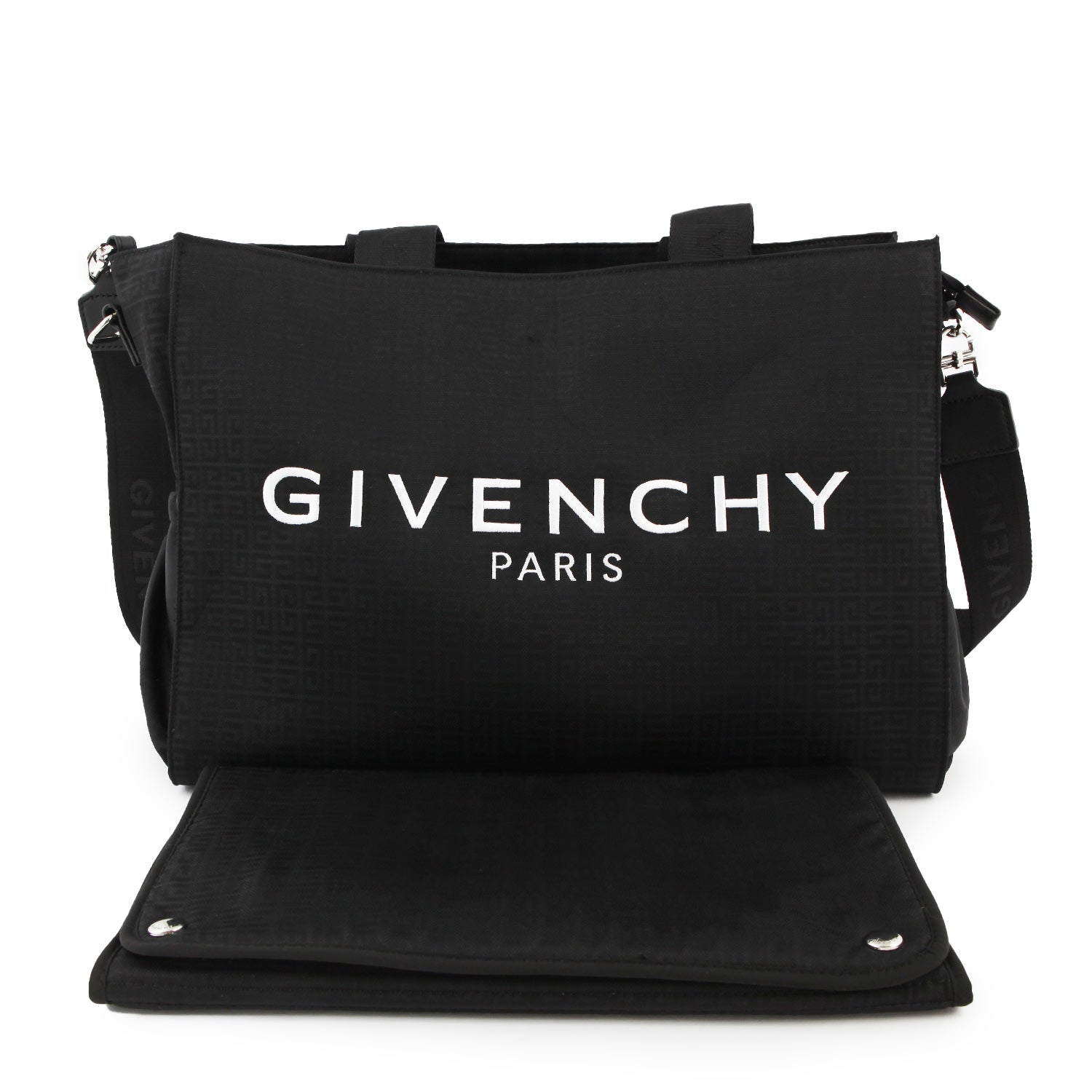 Borsa fasciatoio Givenchy nera con logo bianco - annameglio.com abbigliamento moda
