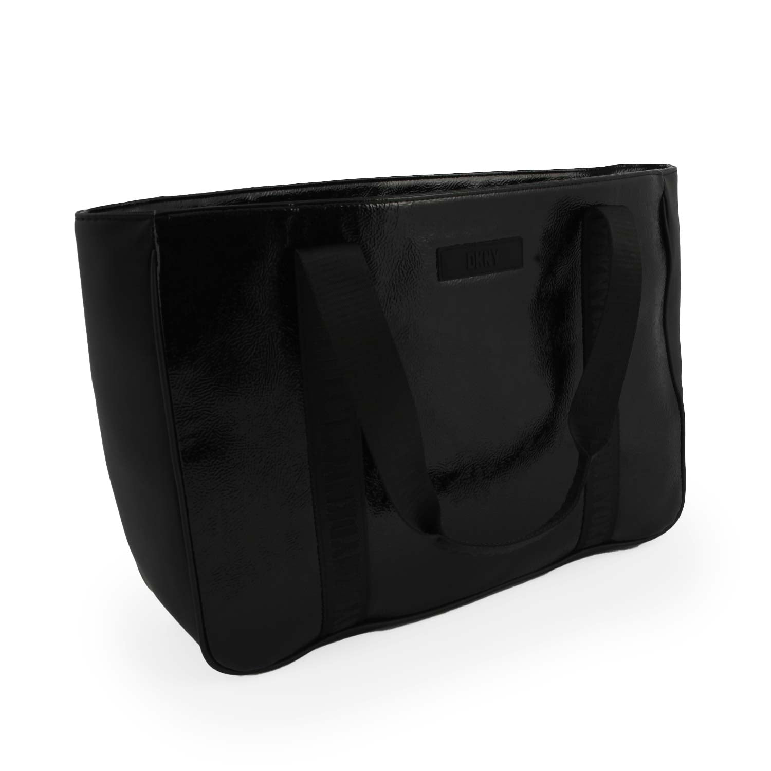 Borsa shopper DKNY ecopelle nero lucido - annameglio.com abbigliamento moda
