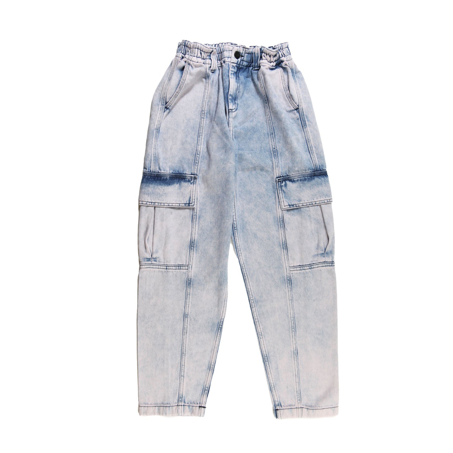 Jeans cargo DKNY blu chiaro sfumato rosa - annameglio.com abbigliamento moda