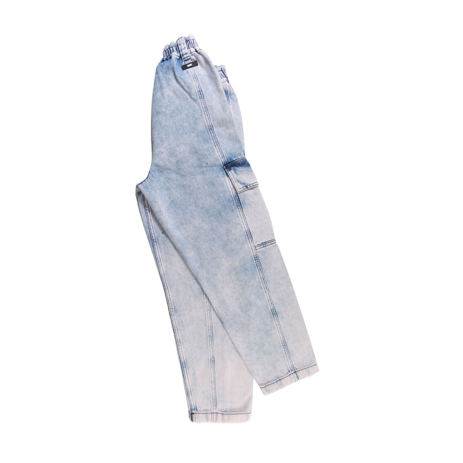 Jeans cargo DKNY blu chiaro sfumato rosa - annameglio.com abbigliamento moda