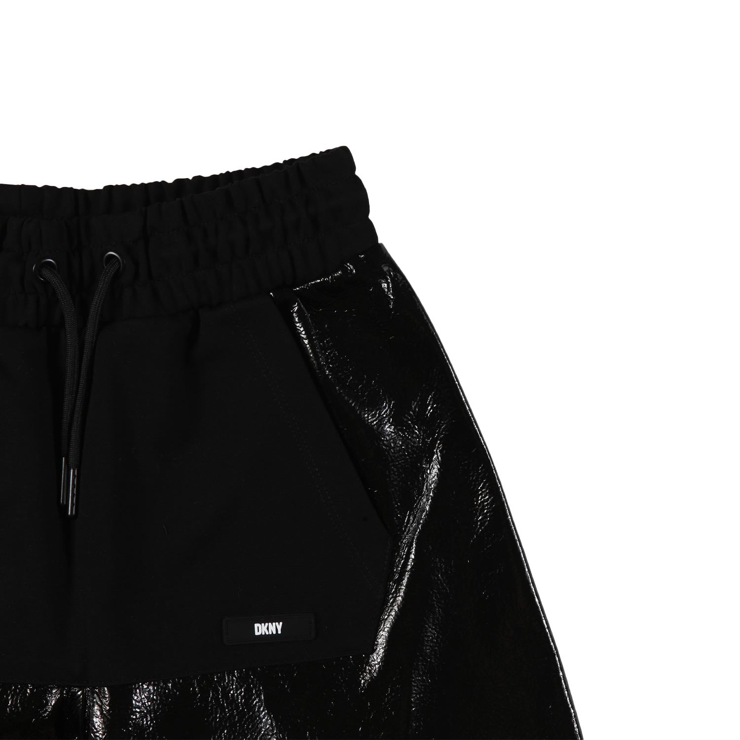 Shorts DKNY nero lucido effetto verniciato - annameglio.com abbigliamento moda