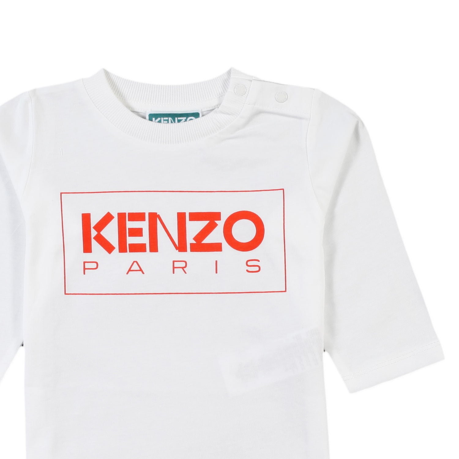 T-shirt lunga baby bianca con logo Kenzo arancio - annameglio.com abbigliamento moda