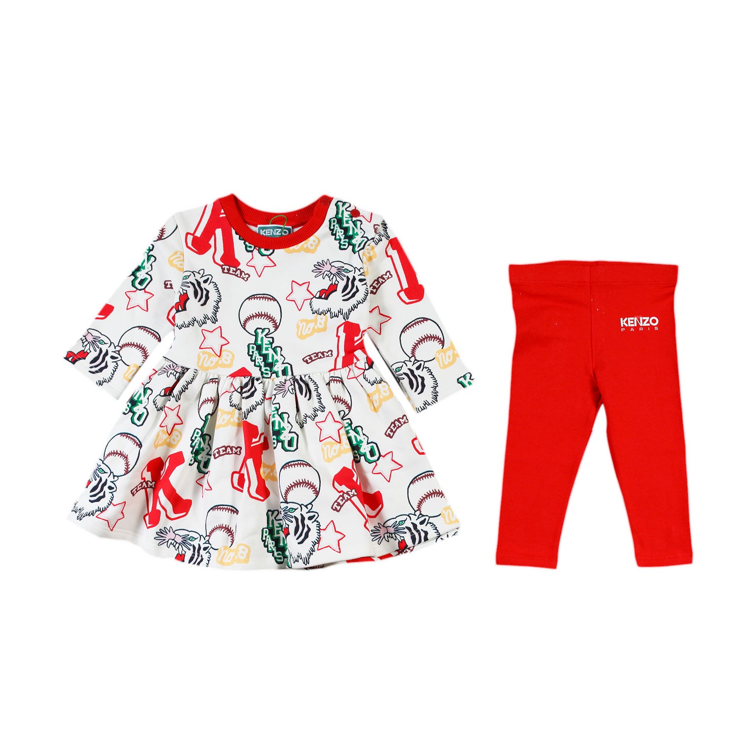 Abito felpa Kenzo panna e multicolor bimba - annameglio.com abbigliamento moda