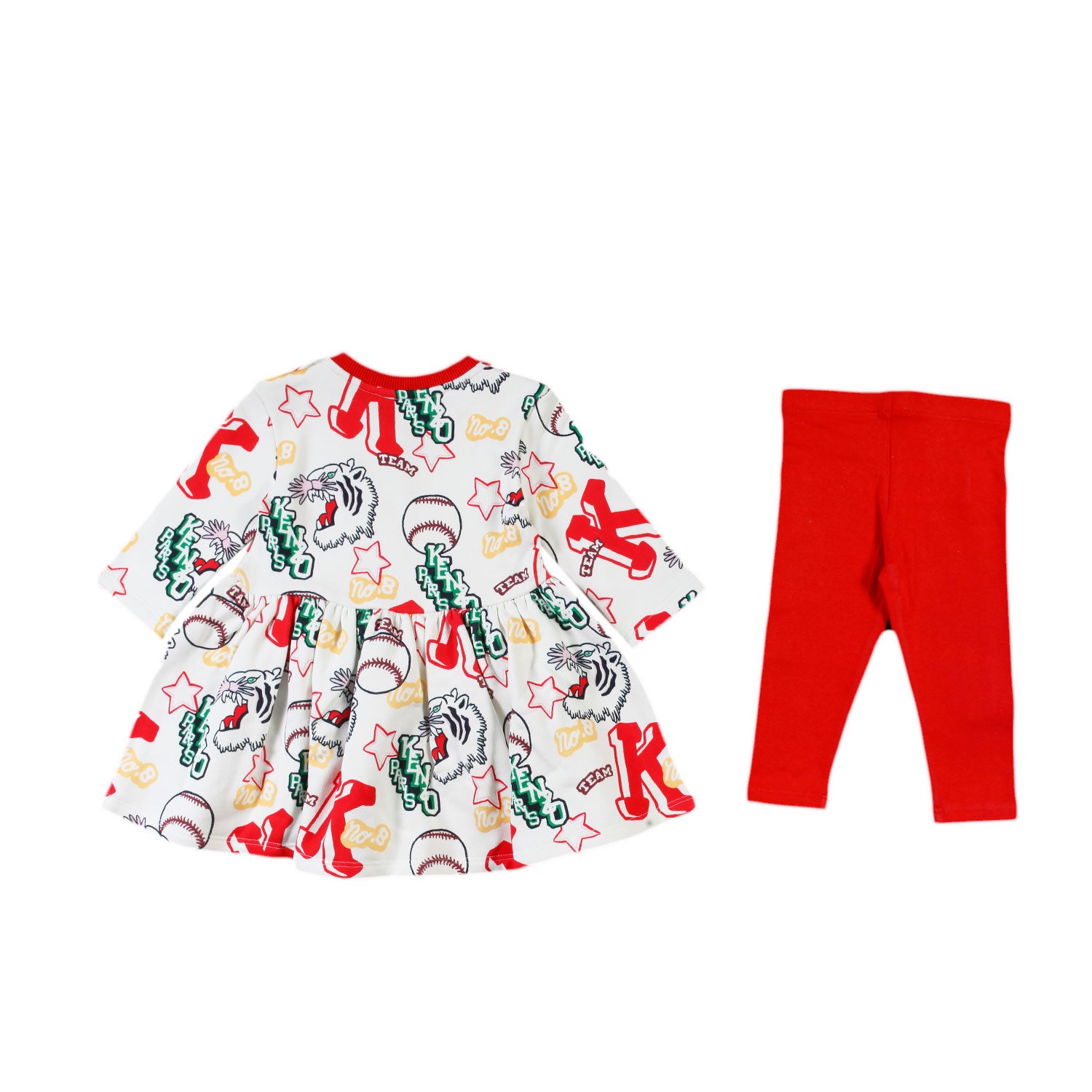 Abito felpa Kenzo panna e multicolor bimba - annameglio.com abbigliamento moda