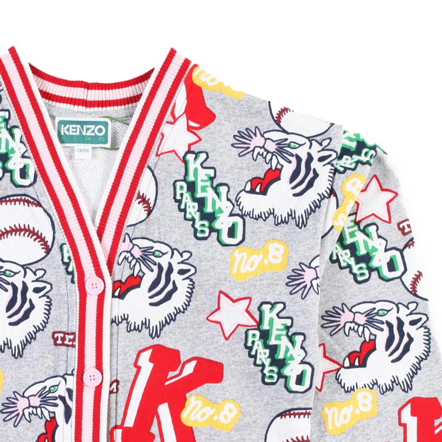 Cardigan Kenzo grigio e multicolor Bambina - annameglio.com abbigliamento moda