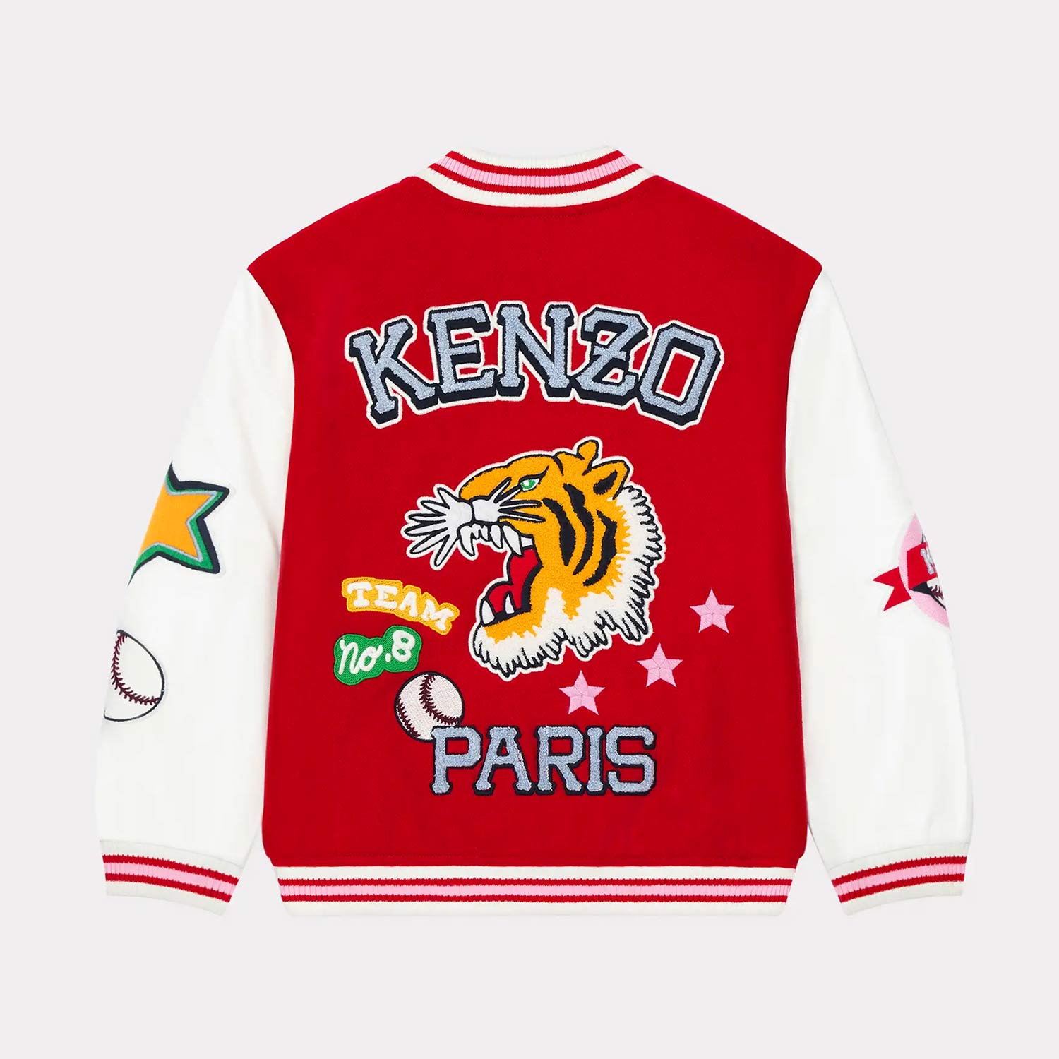 Giacca varsity Kenzo rossa e bianca - annameglio.com abbigliamento moda