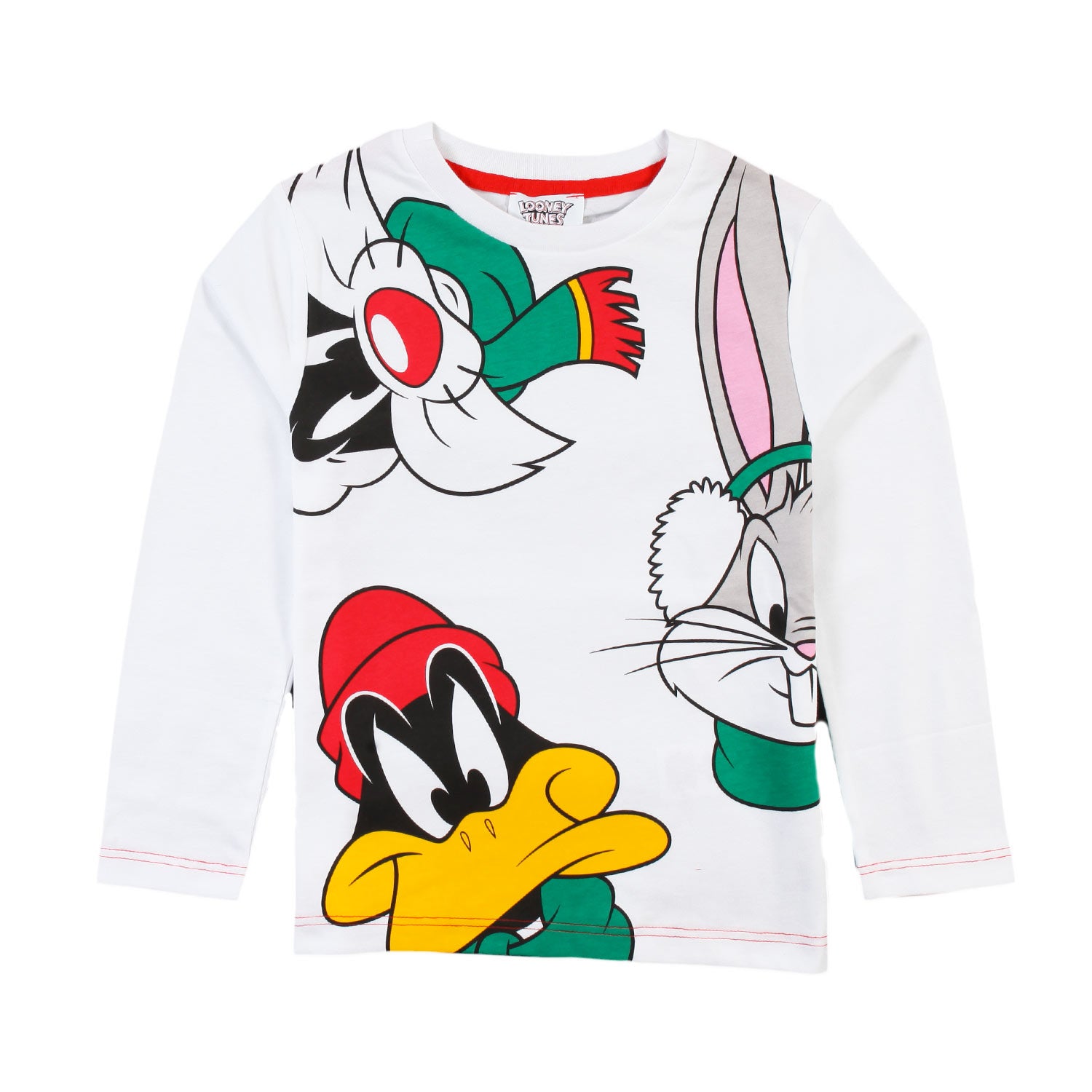 T-shirt lunga MJ bianca con stampe Looney Tunes - annameglio.com abbigliamento moda