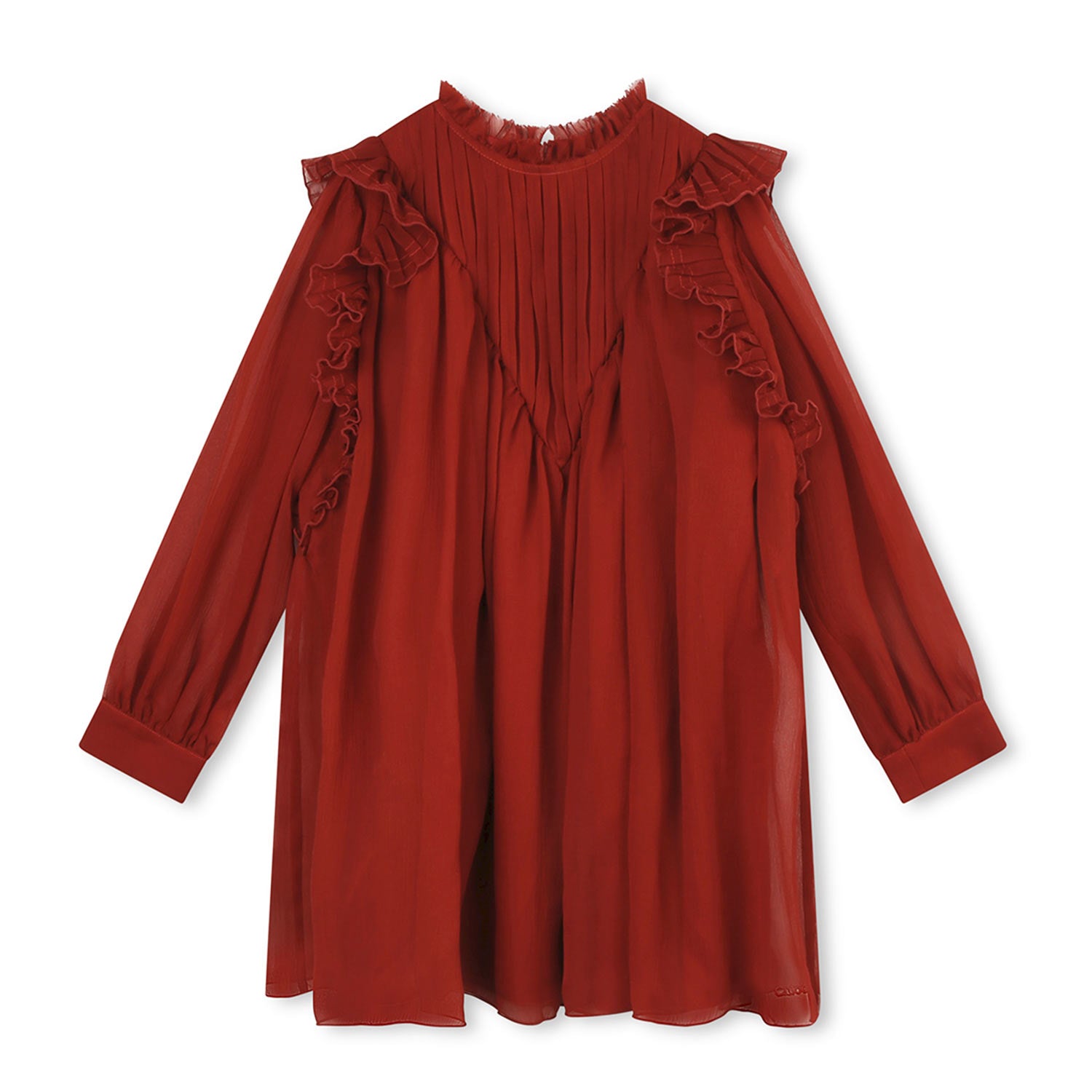 Abito Dark Red in chiffon di seta - annameglio.com abbigliamento moda
