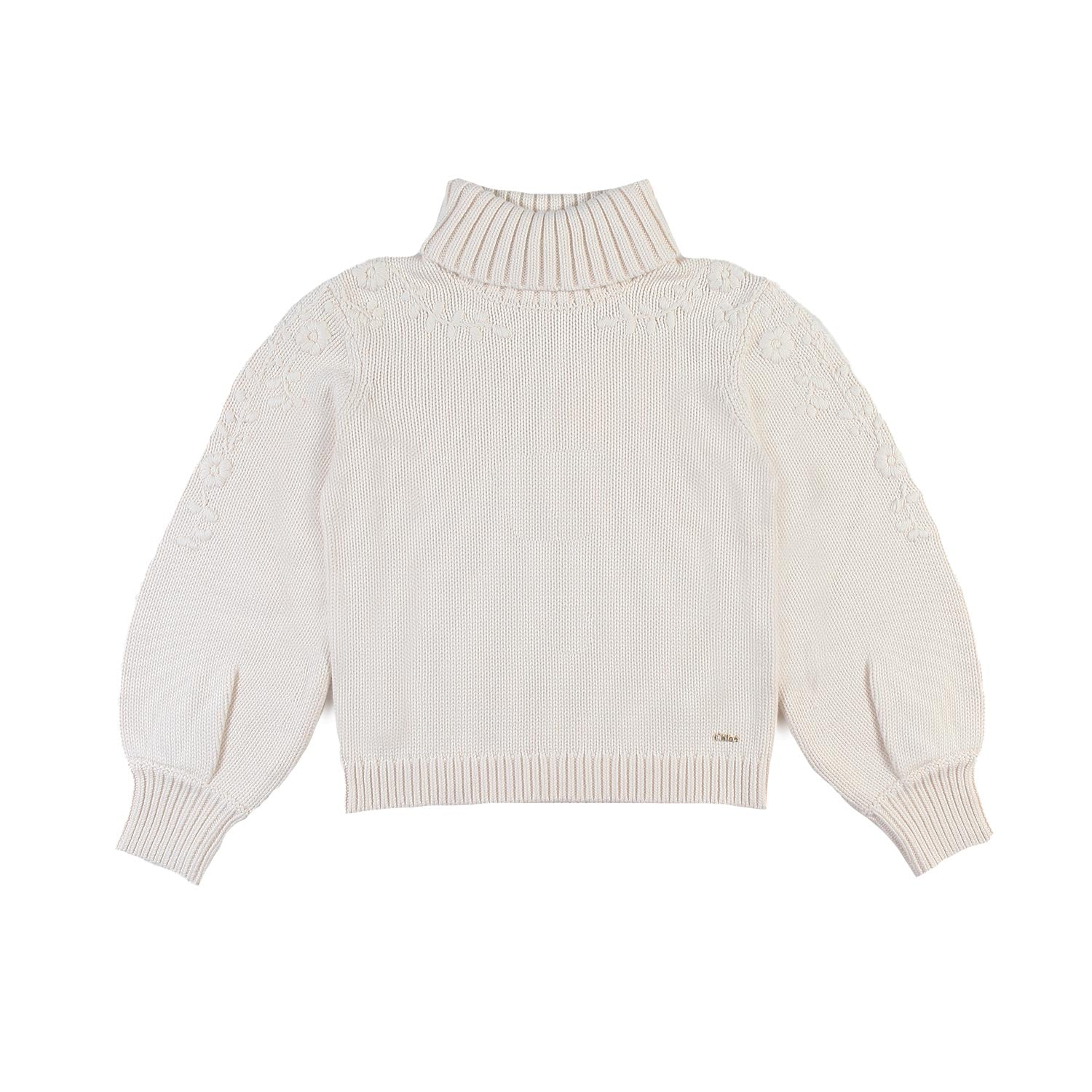 Maglione dolcevita Chloe panna bambina e ragazza - annameglio.com abbigliamento moda