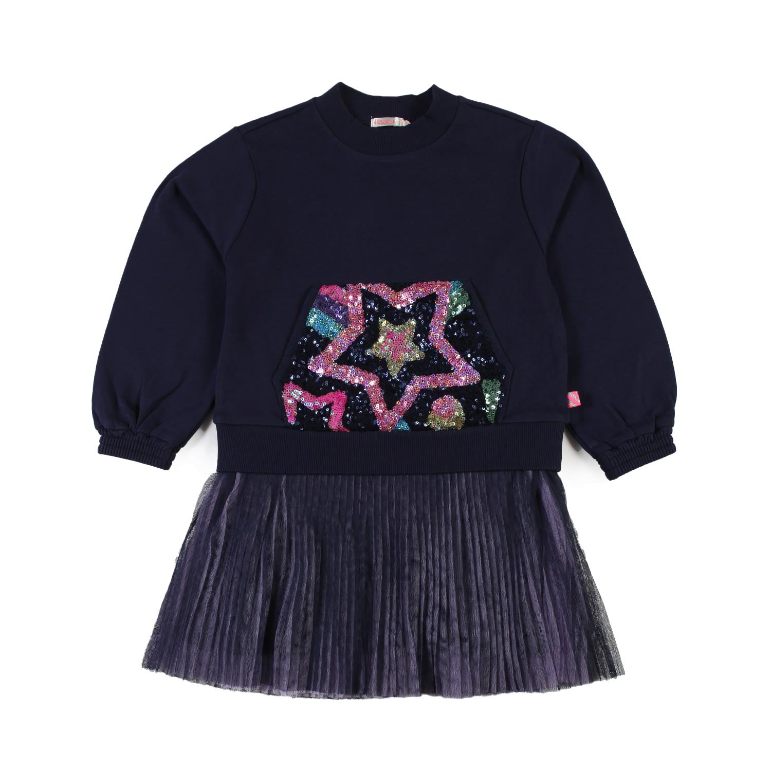 Abito felpa Billieblush blu con gonna tulle - annameglio.com abbigliamento moda