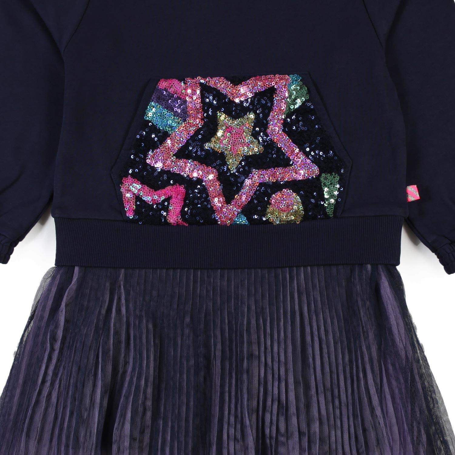 Abito felpa Billieblush blu con gonna tulle - annameglio.com abbigliamento moda