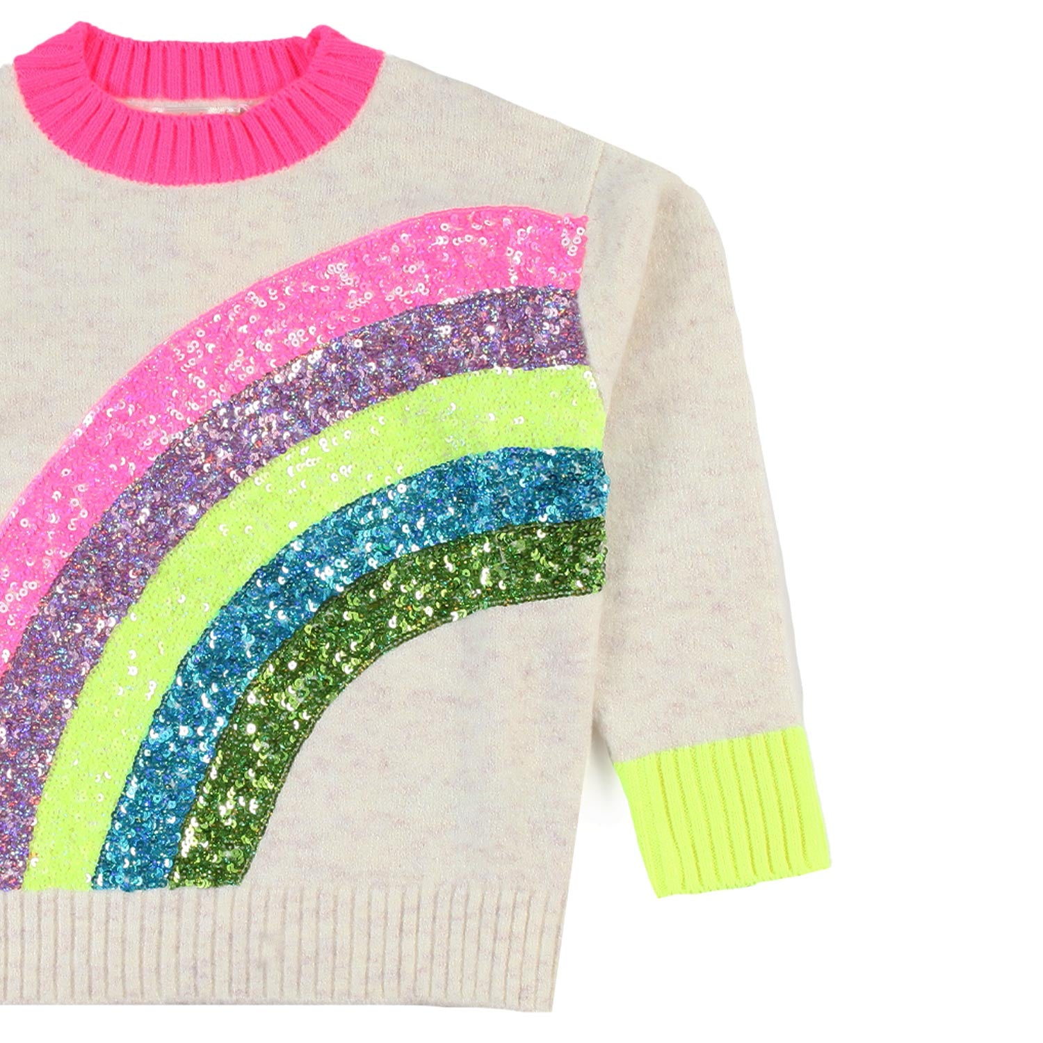 Maglione Billieblush panna melange e multicolor - annameglio.com abbigliamento moda