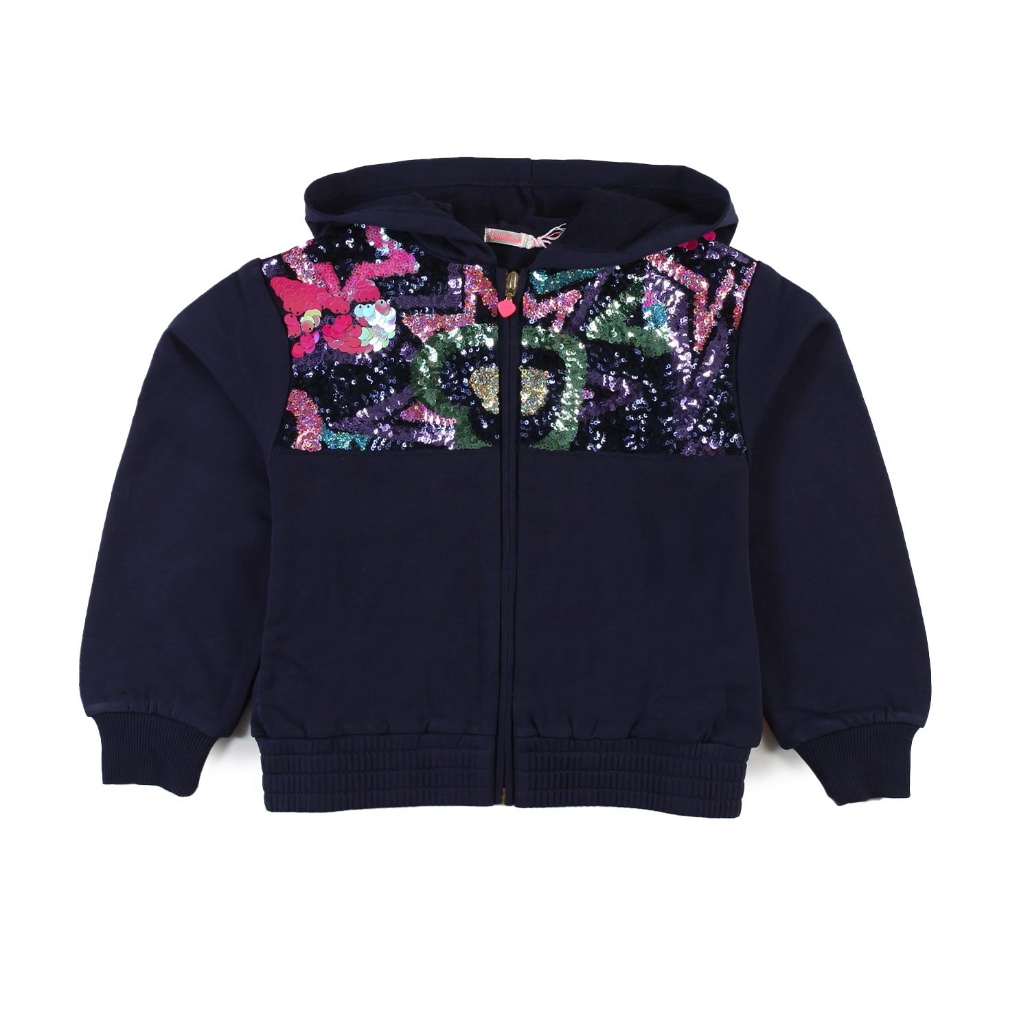 Felpa hoodie Billieblush blu con paillettes - annameglio.com abbigliamento moda