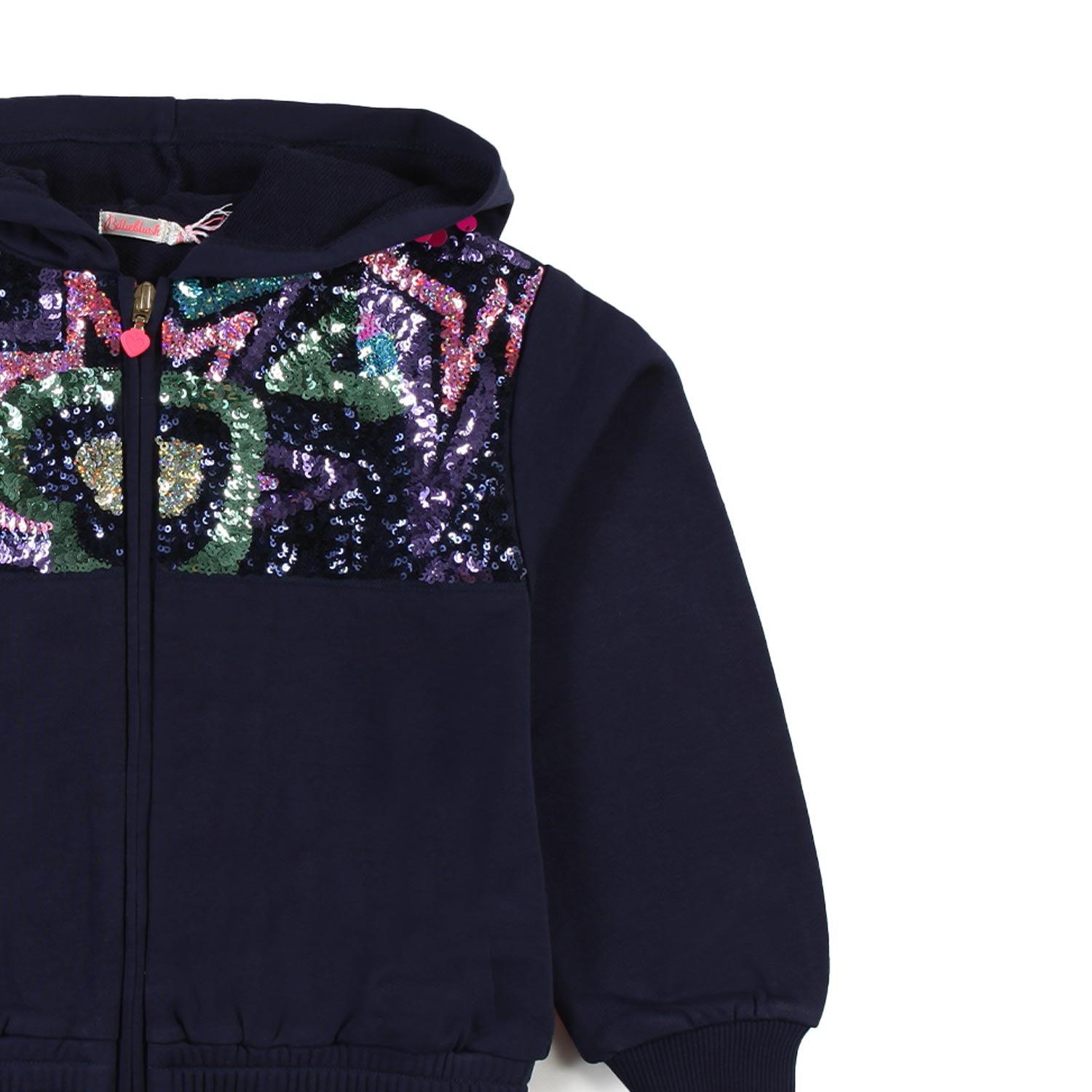 Felpa hoodie Billieblush blu con paillettes - annameglio.com abbigliamento moda