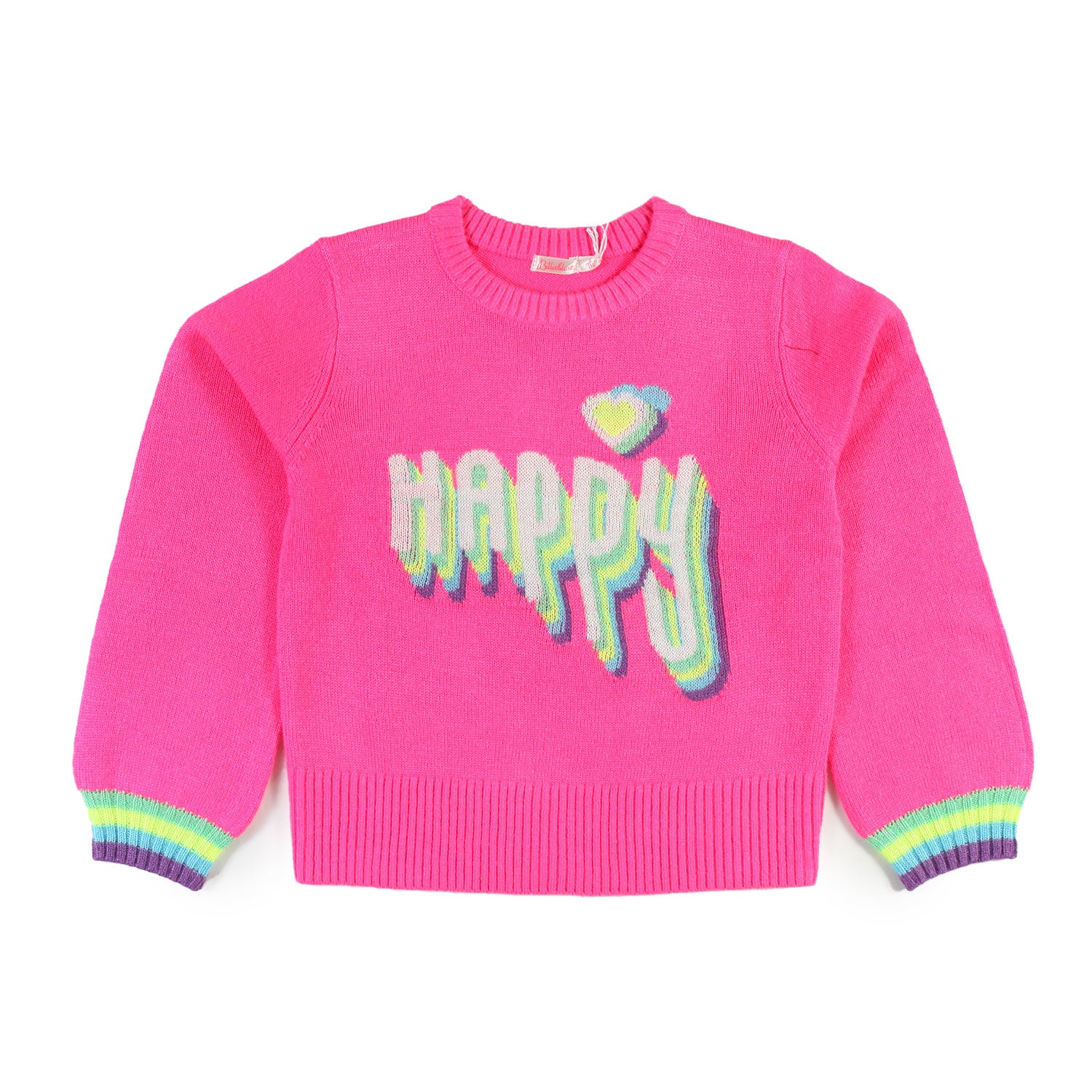 Pullover Billieblush rosa fluo e multicolor - annameglio.com abbigliamento moda