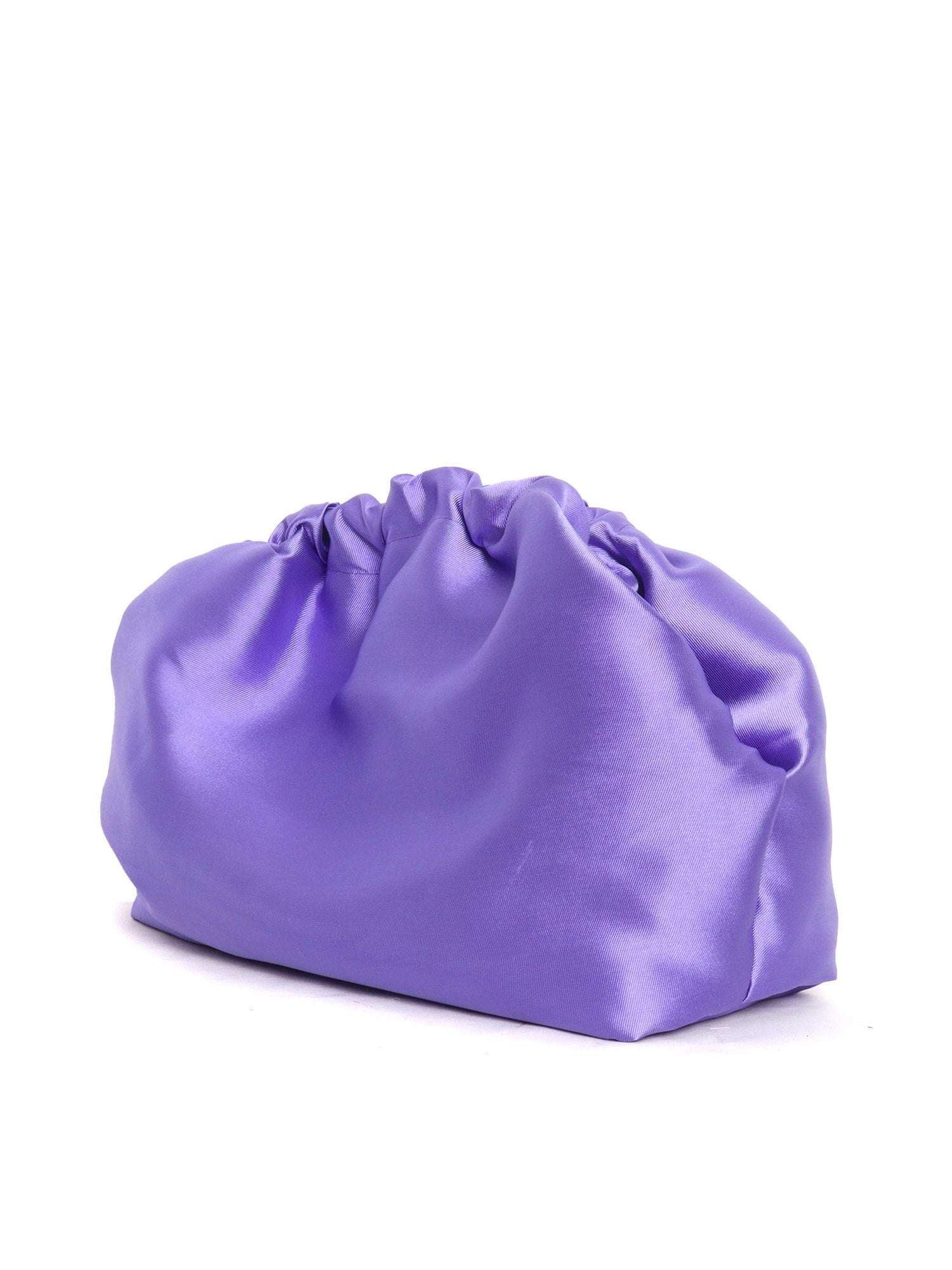 Borsa Violet satin con ruches - annameglio.com abbigliamento moda