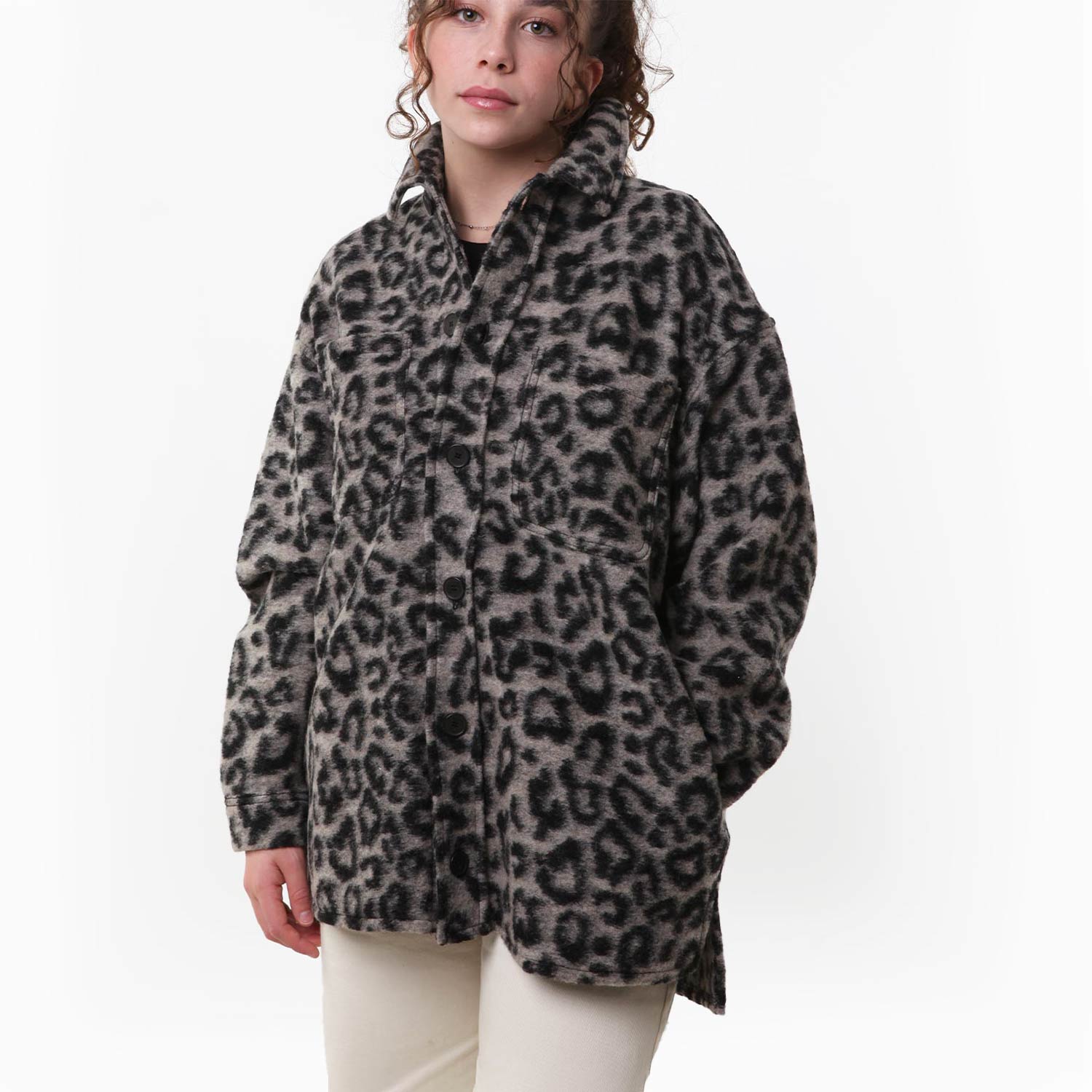 Cappotto animalier DouuoD ecru e nero - annameglio.com abbigliamento moda